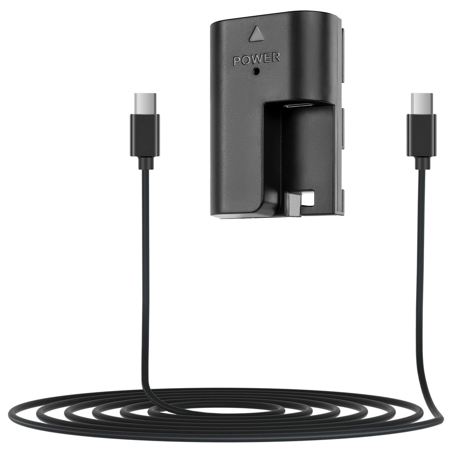 FOMITO-LP-E6 Dummy Battery Decoded LP-E6 Battery Replacement with Type-C Straight Line 3M Power Adapter Cable for Canon 5D2 5D3 5D4 5DSR 6D 6D2 60D 60Da 7D 7D2 70D 80D 90D EOS-R R5 R6 Cameras-F0077