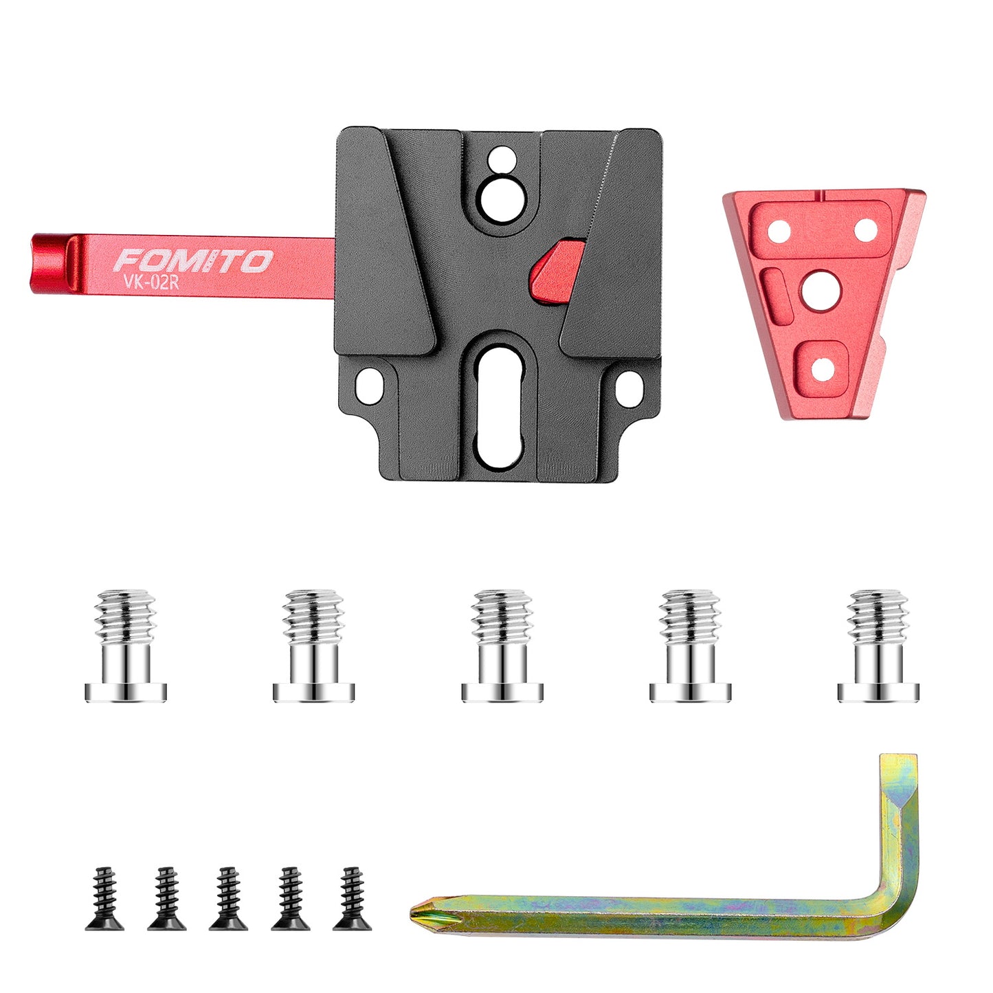 Fomito-VK-02 V Mount Battery Plate V Mount Adapter VK-02 V-Mount V-Lock Base Station Quick Release Plate-F0025/F0026/F0027/F0028