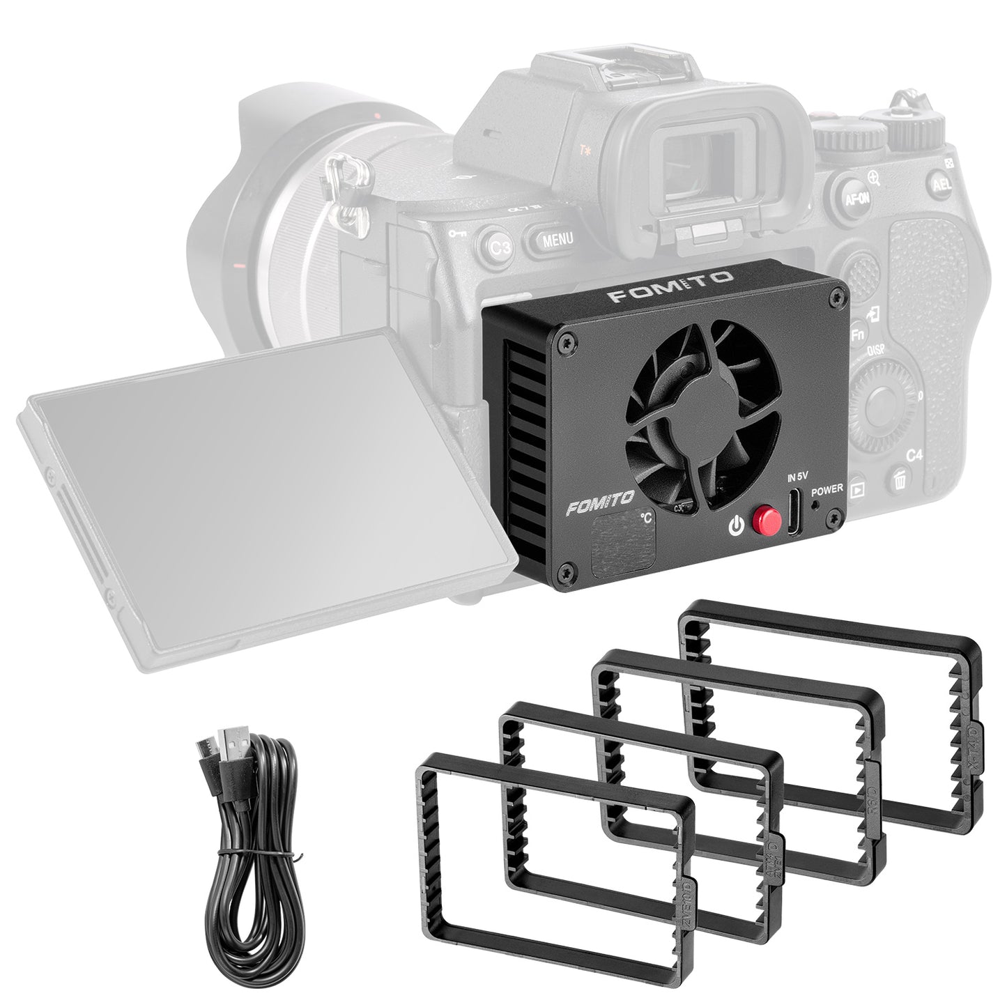 FOMITO-FS-02 Camera Cooling Fan with Magnetic Case-F0192