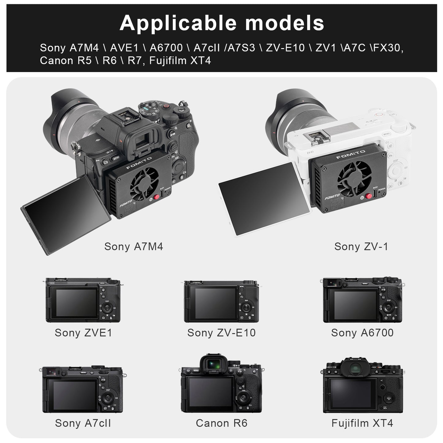FOMITO-FS-02 Camera Cooling Fan with Magnetic Case-F0192