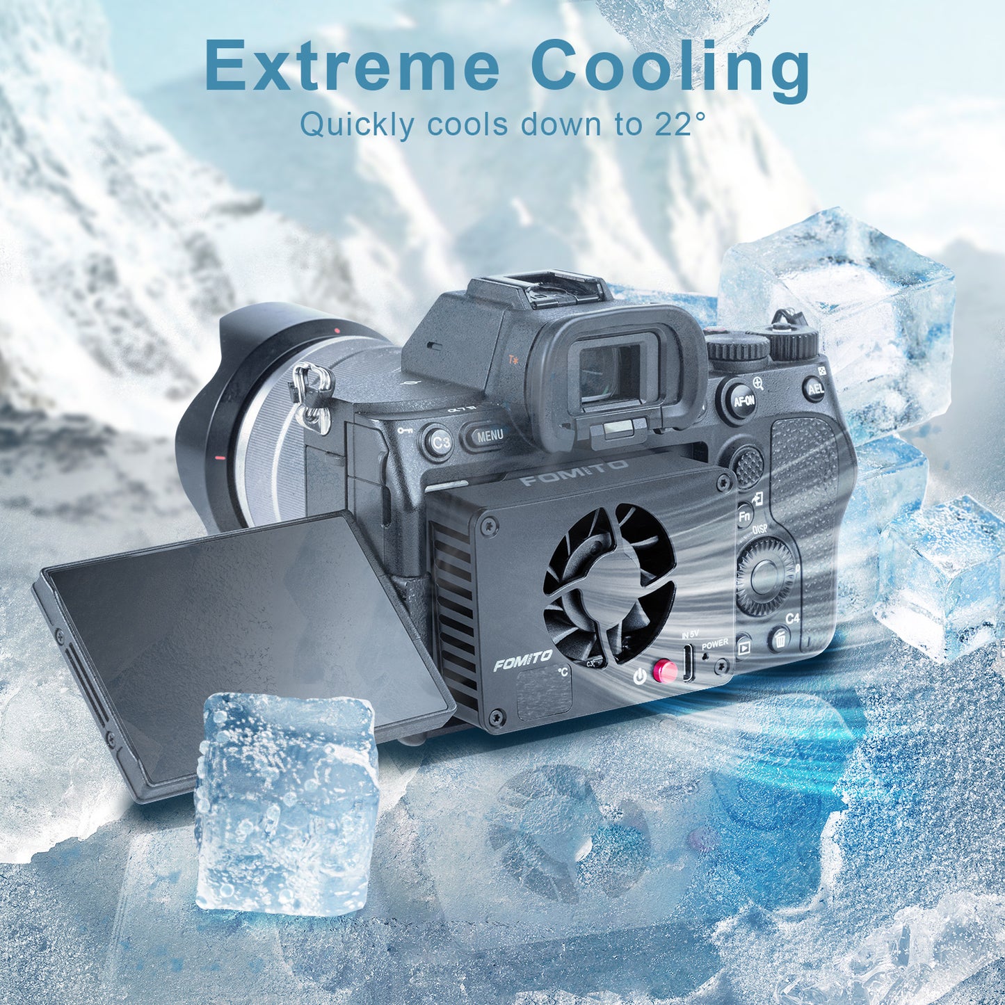 FOMITO-FS-02 Camera Cooling Fan with Magnetic Case-F0192