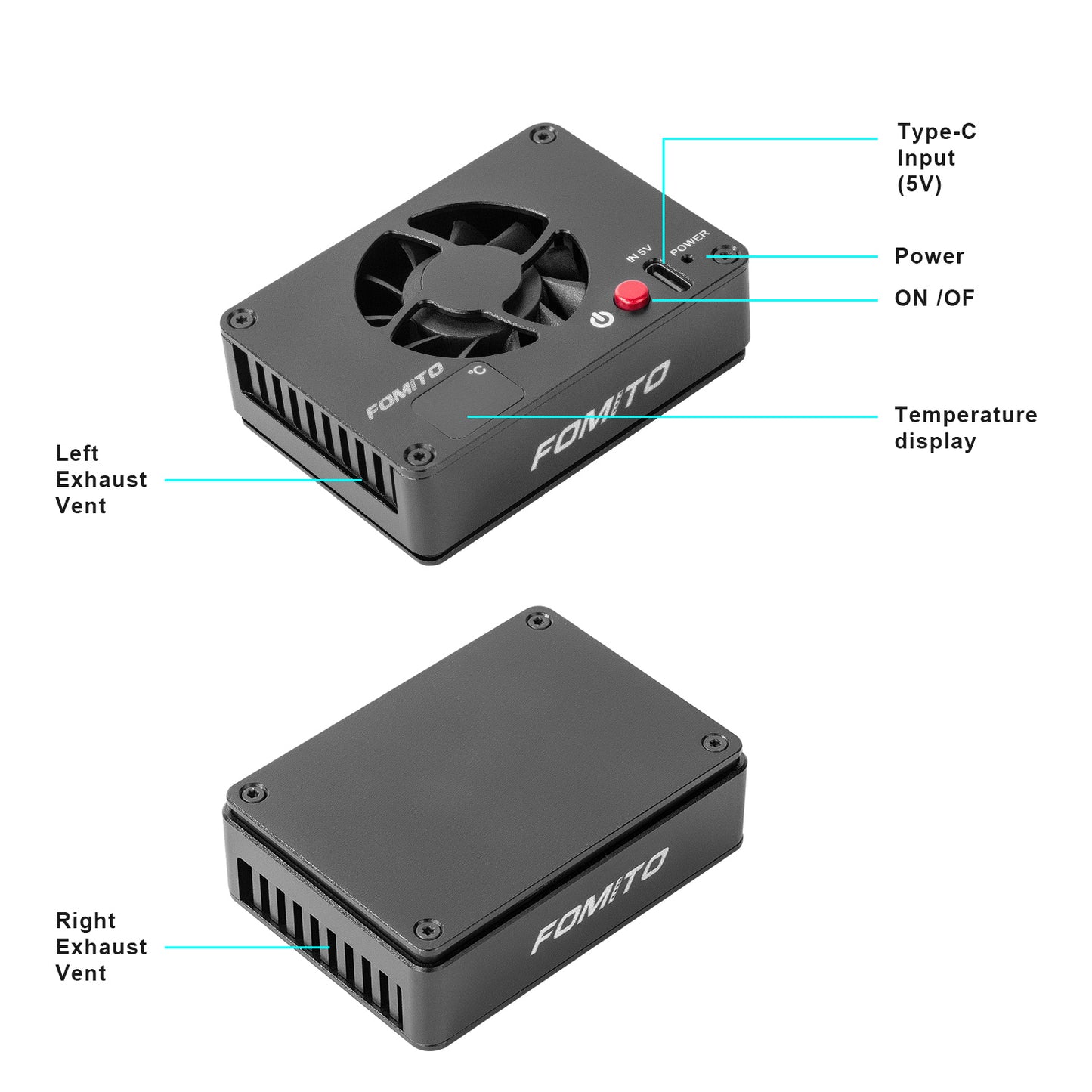 FOMITO-FS-02 Camera Cooling Fan with Magnetic Case-F0192
