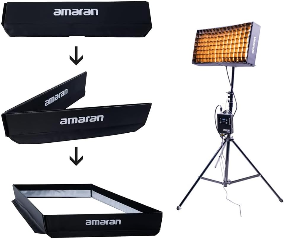 Aputure Amaran F21C RGBWW Flexible Led Video Light 2500K~7500K,100W,15 Lighting FX with Honeycomb Grid Soft Box,Support App Control