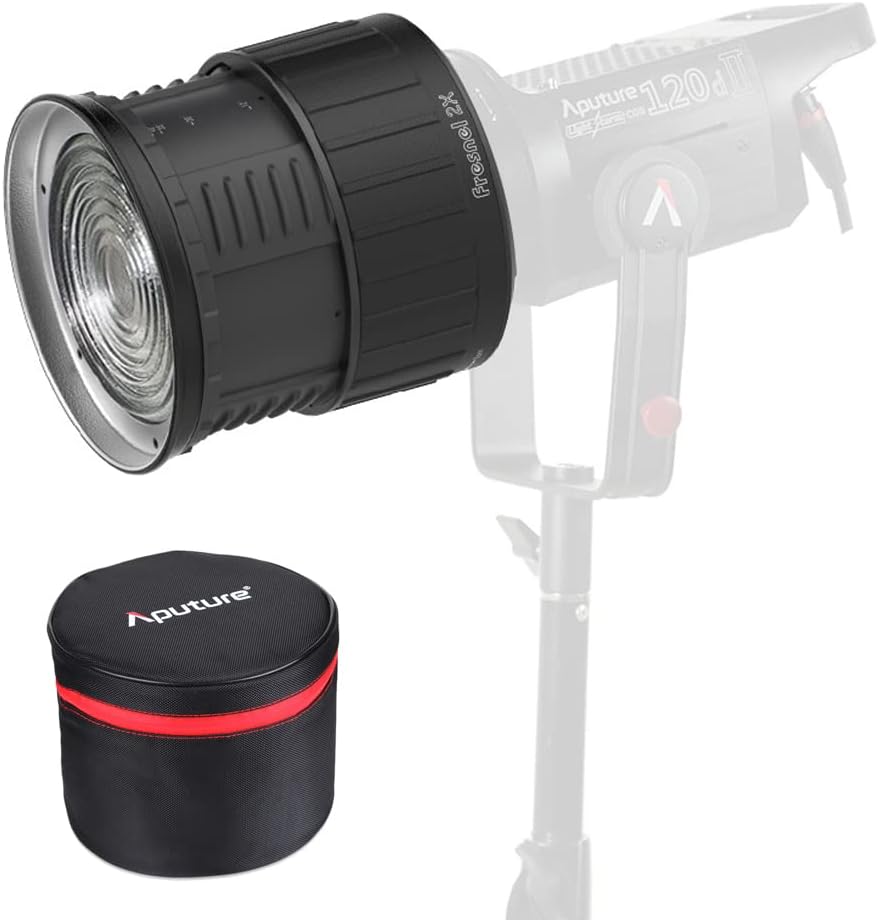 Aputure Fresnel 2X,Fresnel ii 2 Lens Mount for Aputure 300D Mark II,120D Mark 2, 300D,120D amaran 300c 150c and Other Bowen-S Mount Continuous Lights Lens