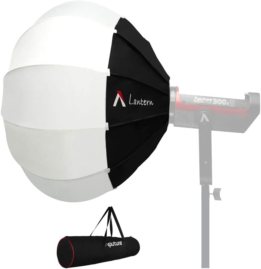 Aputure Lantern Softbox Soft Light Modifier,26inch, Quick-Setup Quick-Folding Aputure Space Light Upgraded for Aputure 300D Mark II 120D 120T 120D Mark II 300X and Other Bowens Mount Light