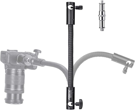 Fomito-RG-01 12.5 Inch/32cm Flexible Arm Extension Pole with 1/4-3/8in Converter Screw for Marco Ring Light/LED Panel, for Light Stand, Tripod, Monopod Photography, Max Load 5.5lbs/2.5kg-F0063