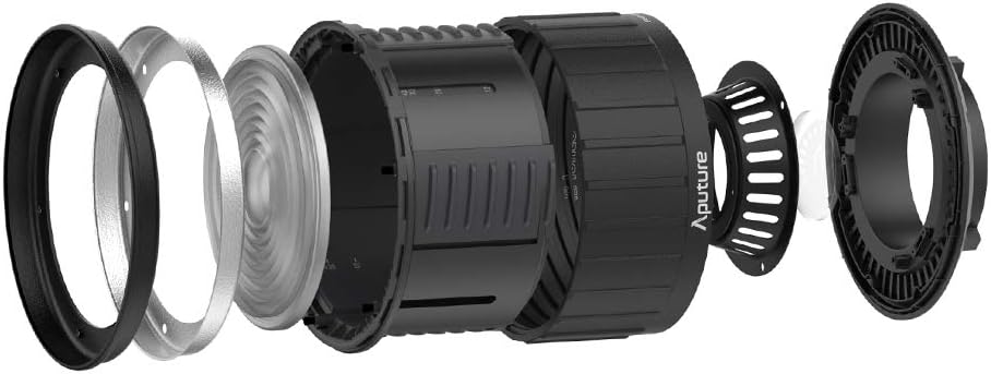 Aputure Fresnel 2X,Fresnel ii 2 Lens Mount for Aputure 300D Mark II,120D Mark 2, 300D,120D amaran 300c 150c and Other Bowen-S Mount Continuous Lights Lens