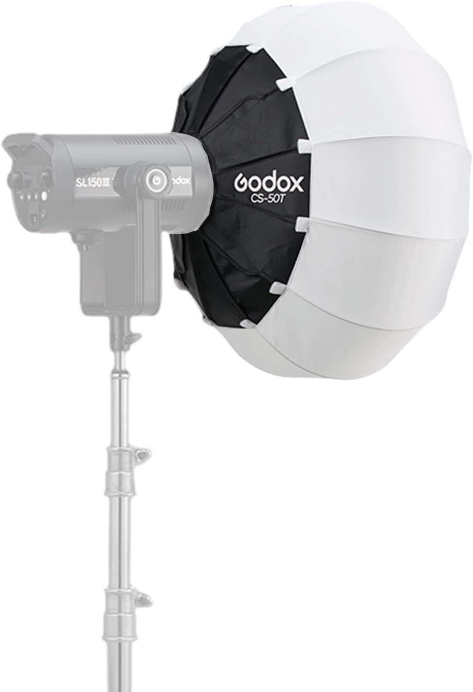 Godox CS-50T 50cm/19.6in Quick Release Lantern Softbox Professional Foldable Softbox with Standard Bowen Mount for Photography Studio Photography (50cm/19.6in Softbox)