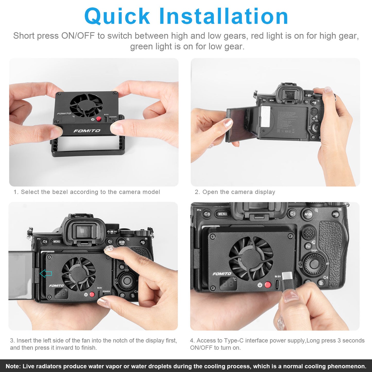 FOMITO-FS-02 Camera Cooling Fan with Magnetic Case-F0192