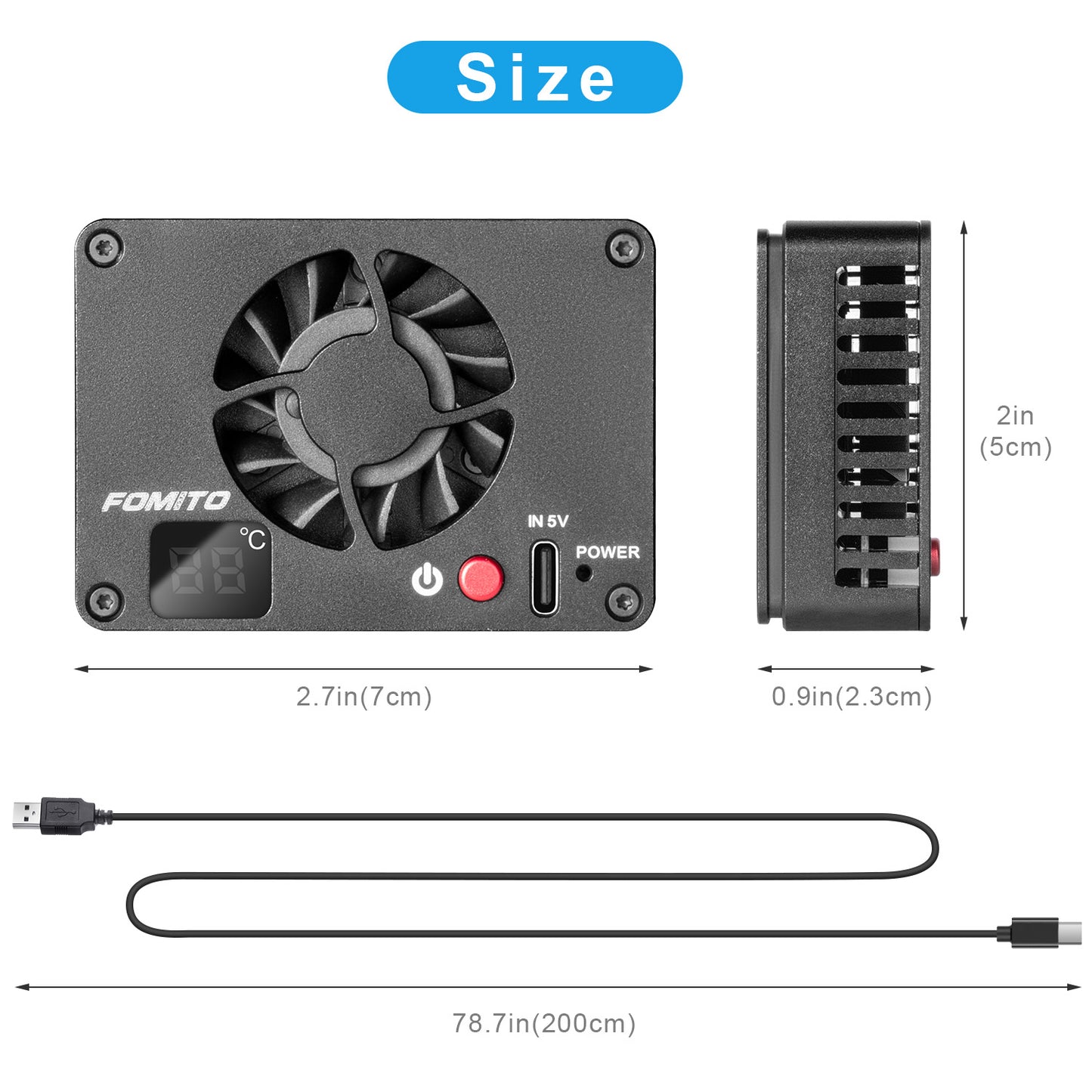 FOMITO-FS-02 Camera Cooling Fan with Magnetic Case-F0192