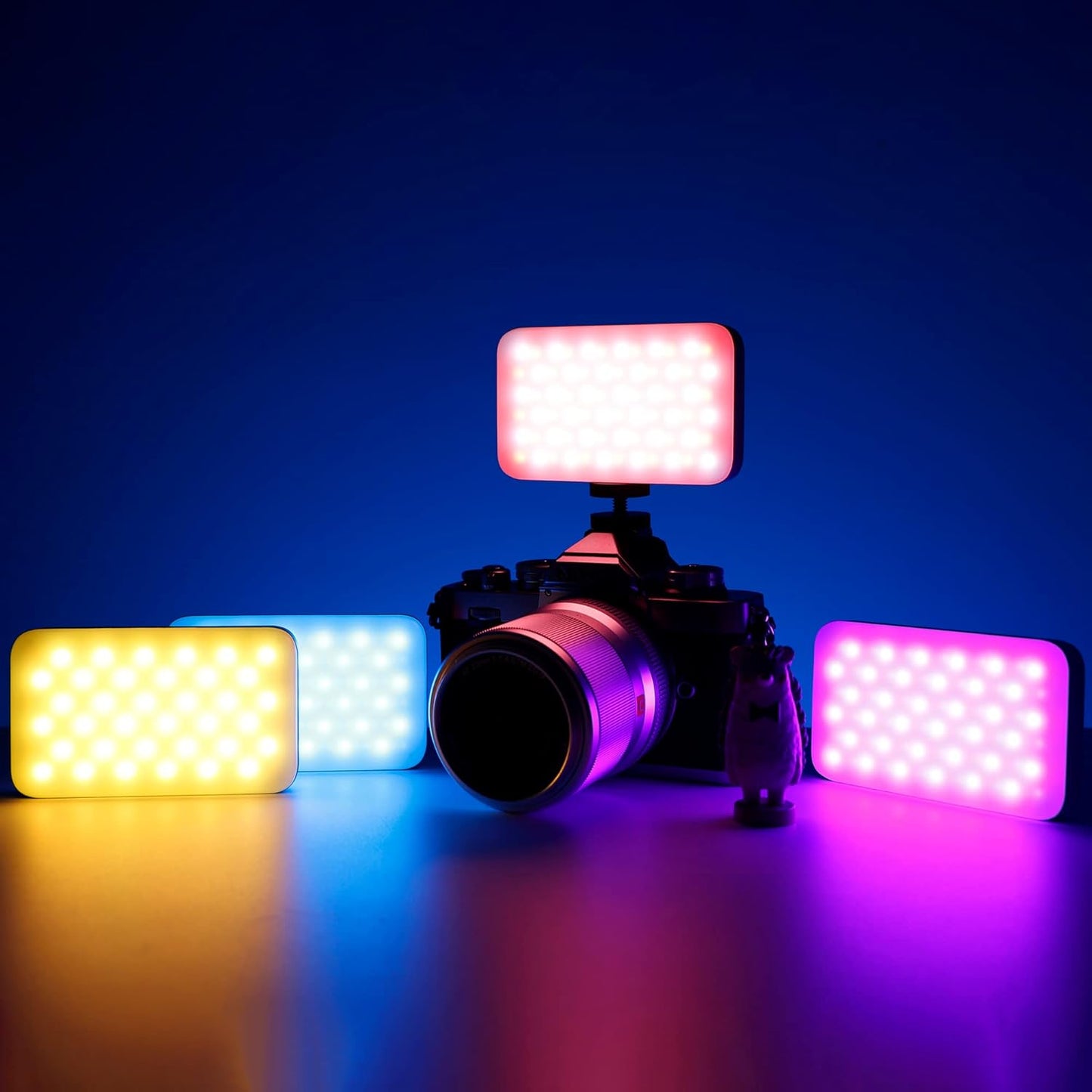 Portable RGB LED Photography Light Panel, APP Remote 5W Full Color Streaming Light for Streamers Video Photography YouTube Tiktok Vlog
