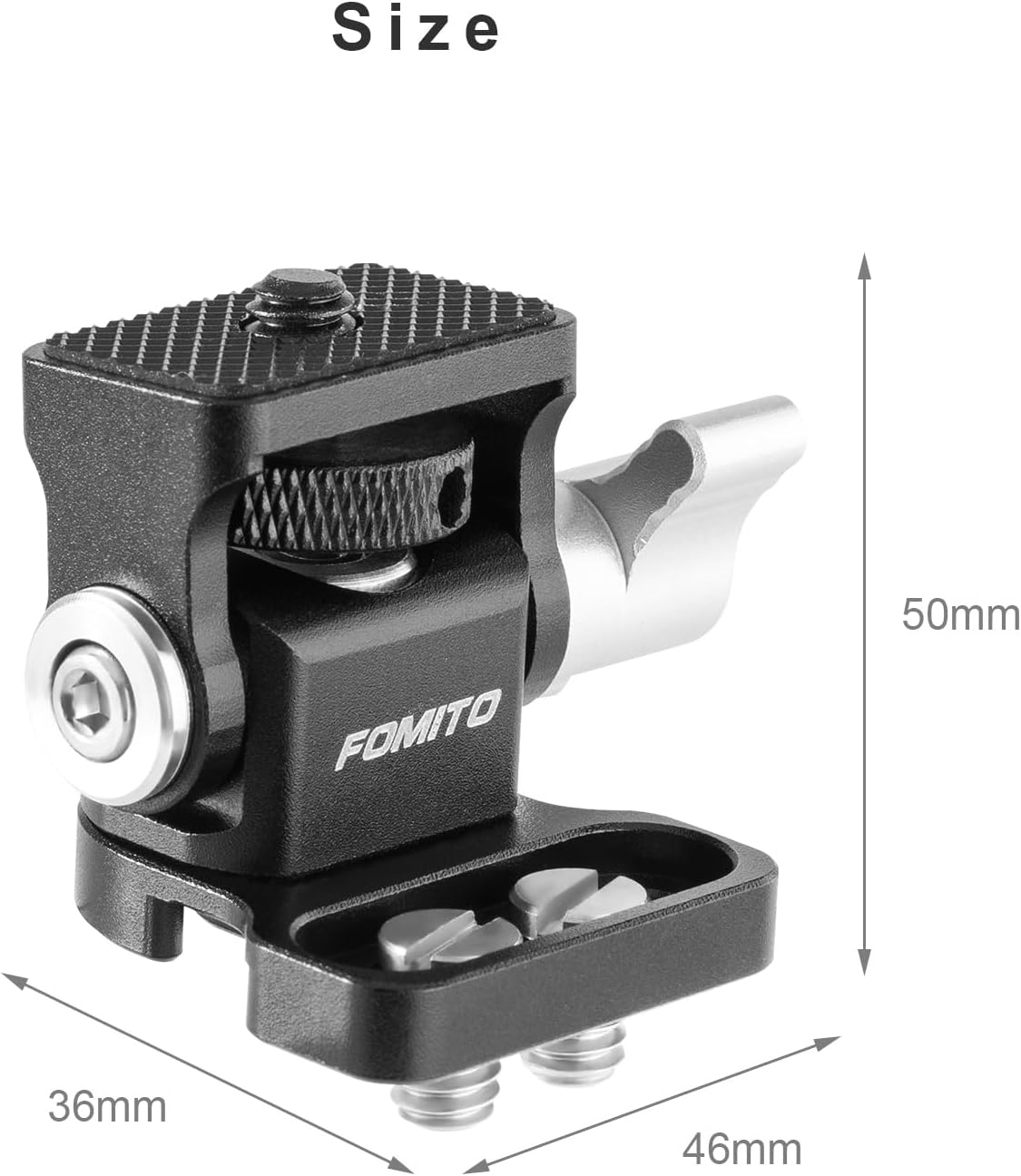Fomito-Z6 Camera Monitor Holder Mount Arm Hot Shoe Adapter for Field Monitor, Smartphone, Led Video Light, Microphone (New Upgrade Model)-F0013/F0014/F0015
