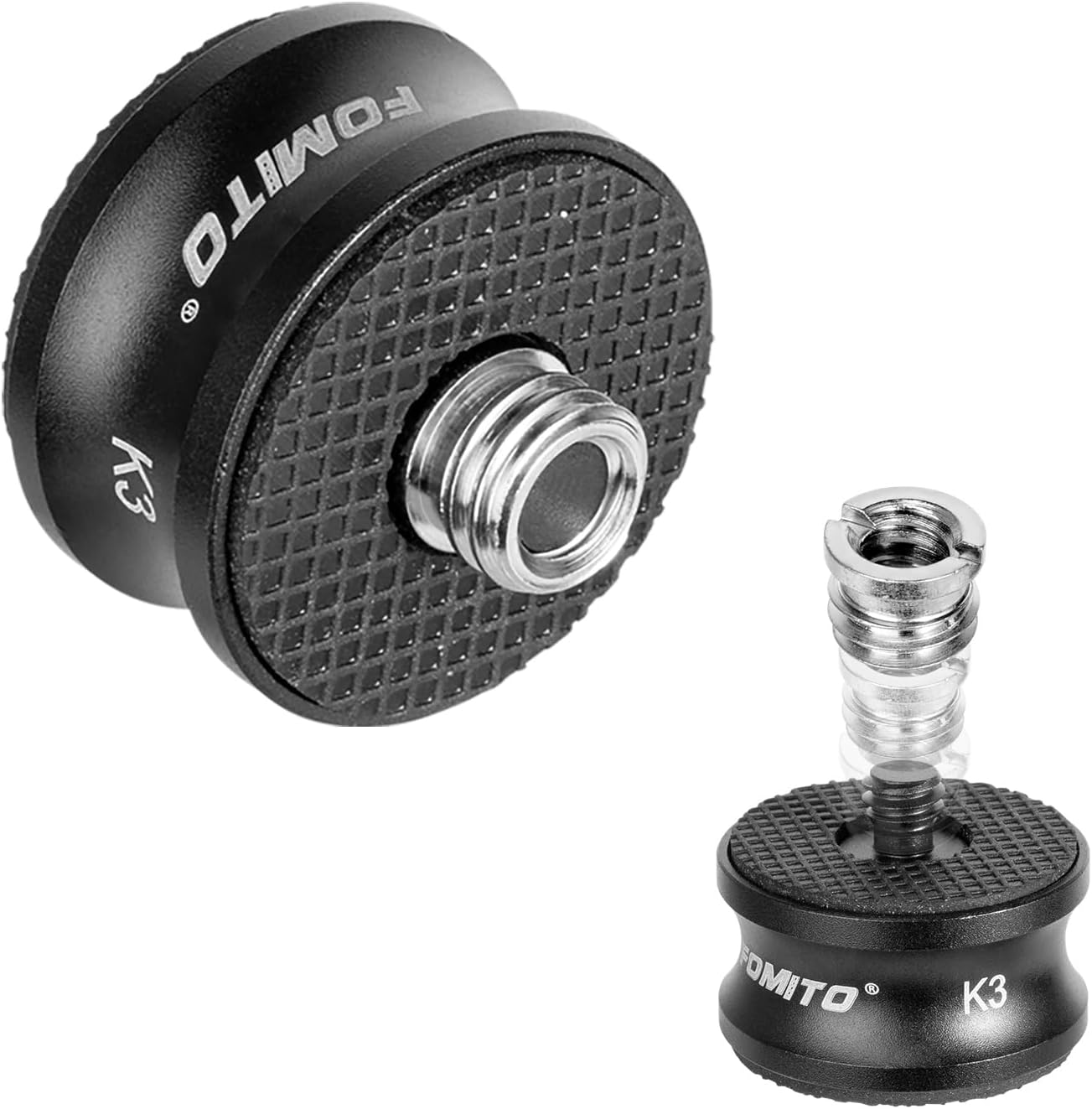 FOMITO 3/8" to 1/4" Camera Tripod Screw Converter Adapter, Thread Camera Tripod Screw Mount Convertor Adapter for Tripod Monopod Ballhead Camera, Made of Aluminum Alloy, Rubber Gasket (10 Packs)