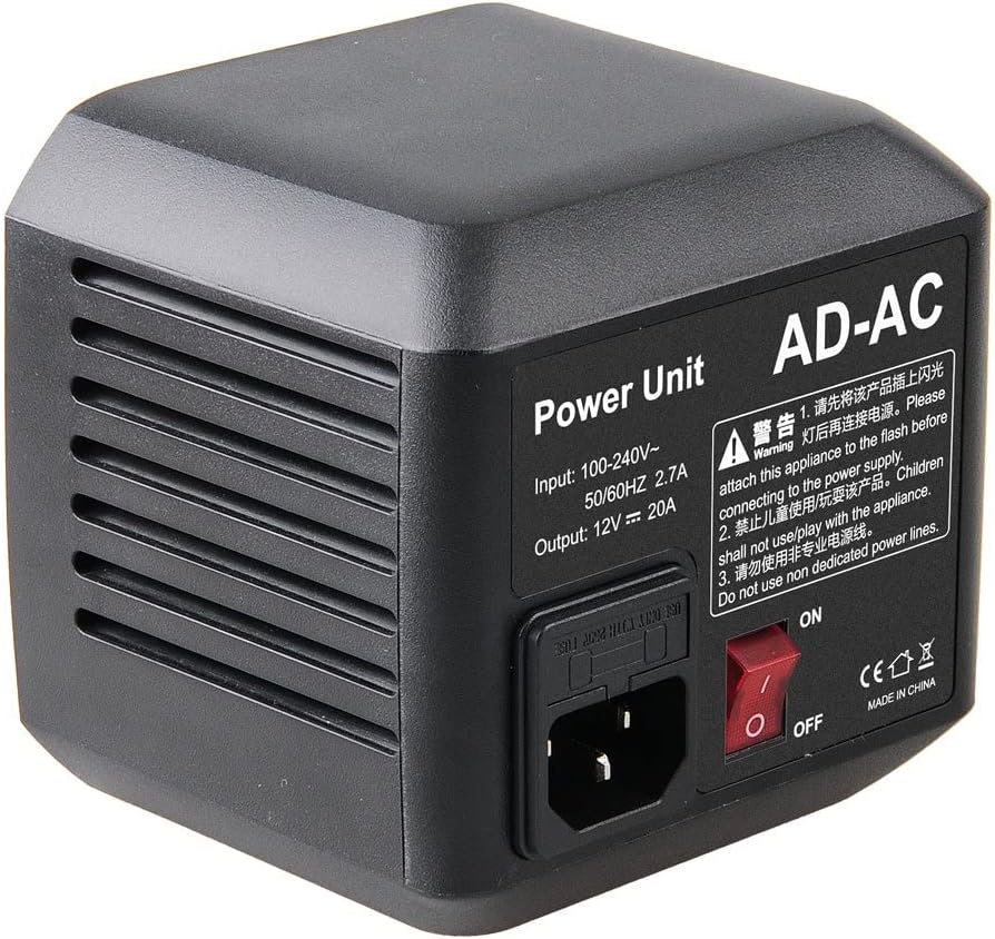 GODOX AD-AC Power Source Adapter Unit with 5M Cable AD600 AD600M AD600B AD600BM Flashpoint XPLOR 600 Flash
