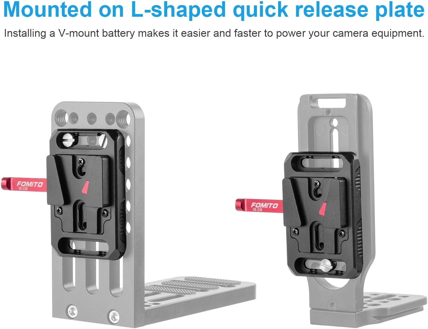 FOMITO- VK-03 V-Mount V-Lock Base Station Quick Release Plate-F0030