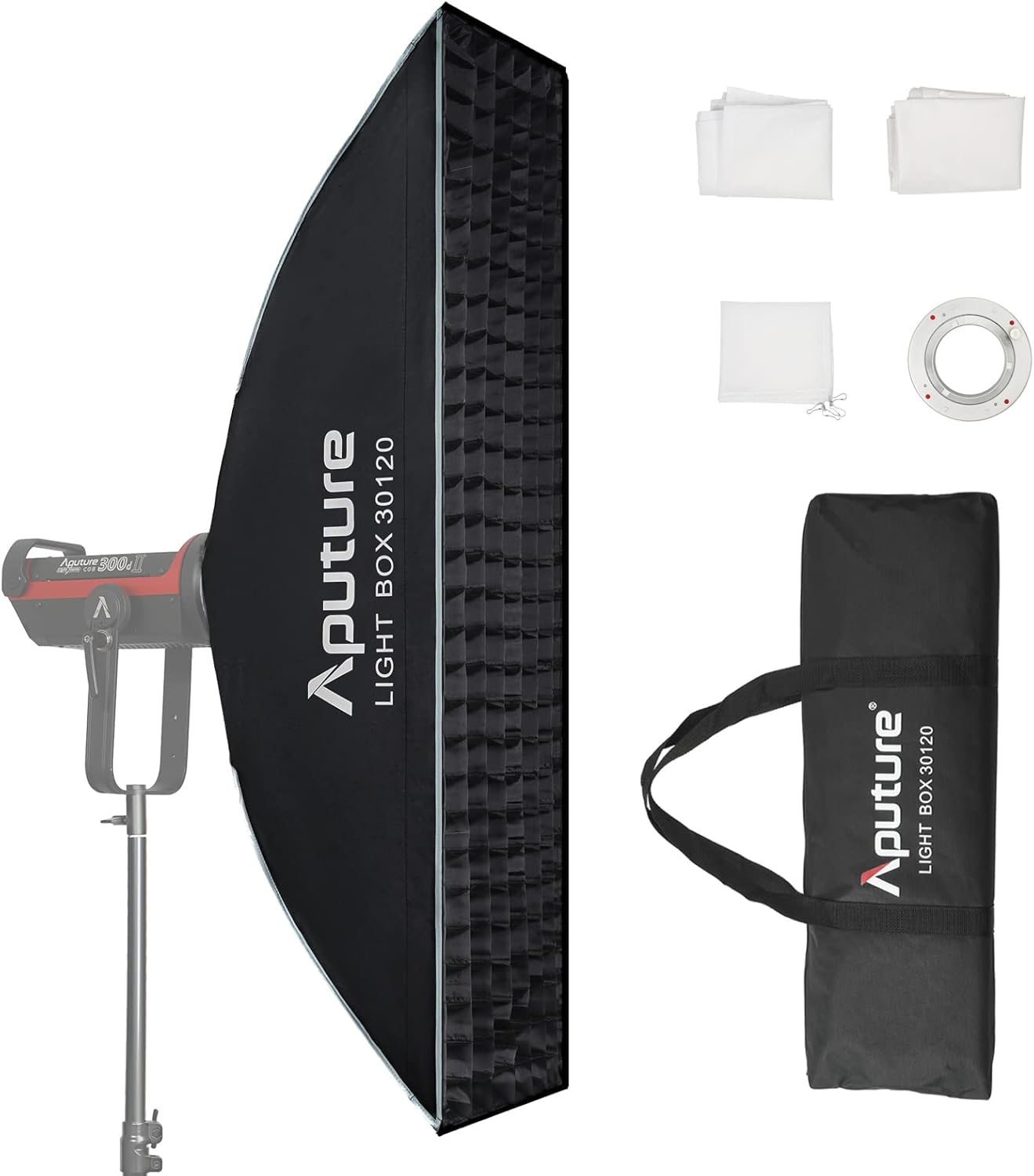 Aputure Light Box 30120 Square Softbox,30cm*120cm,Standard Bowens Mount for Aputure 300DII,Aputure 300x,Amaran 60x/60d/100d/200d/100x/200x