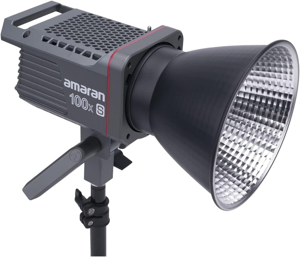 Aputure amaran 100x S Bi-Color LED Video Light, 100W Output, Bluetooth App Control, 9 Built-in Lighting Effects, DC/AC Power Supply, Ultra Silent Fan