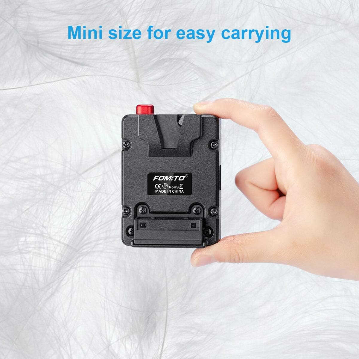 Fomito NP-F Dummy Battery to V-Lock V Mount Plate for Sony F970 F750 F550 Battery to Camera Monitor Neewer F100 FEELWORLD FW568 F5 T7, LED Video Light CN160 CN216 YN300 II YN-600 W260