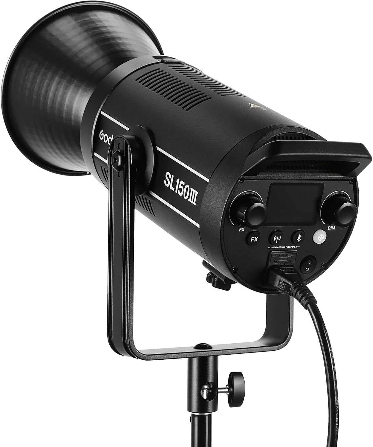 SL150III LED Video Light with RC-A6 Remote, 160W 73600Lux LED Continuous Light with 8 FX Effect, Bluetooth APP Control, CRI 96+ Studio Ultra Quiet LED Photography Light