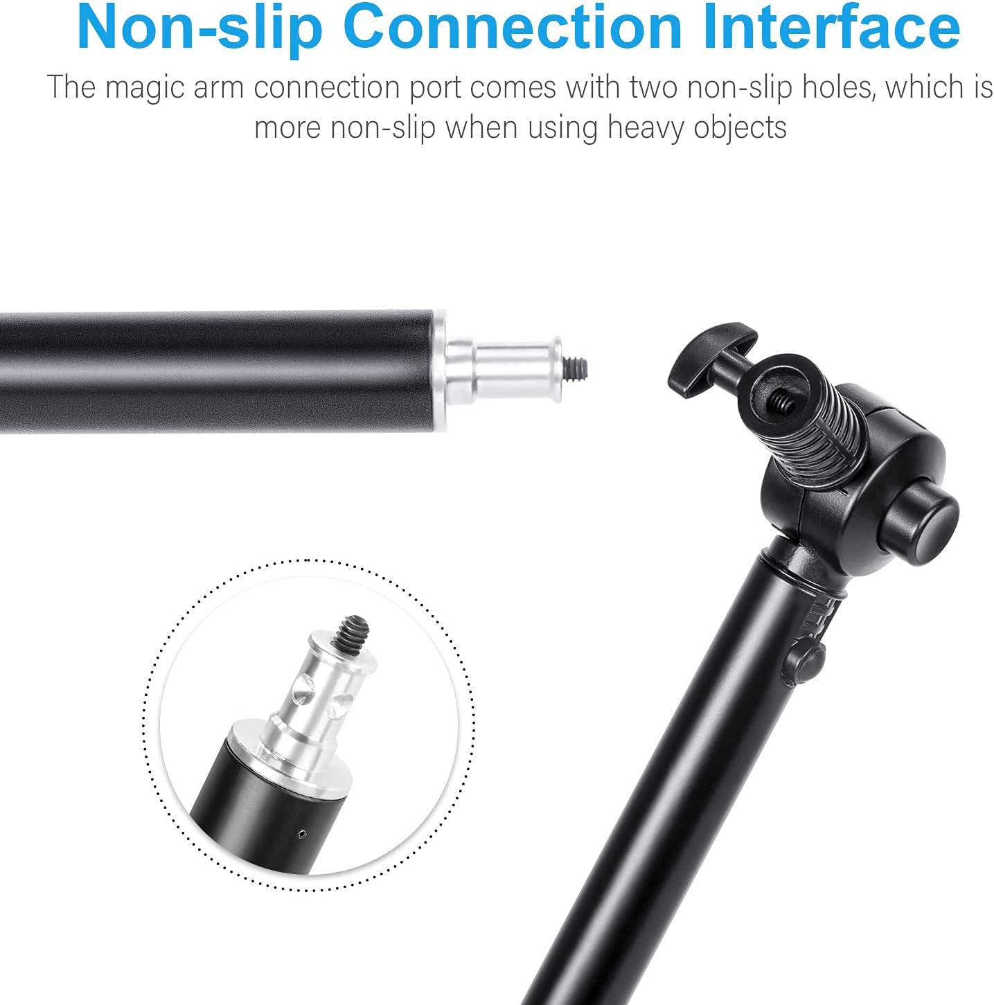 FOMITO-ZJ-SB-01 48" Super Articulating Magic Arm with Light Stand Extender - 2 Section Separable Bracket for Camera, Field Monitor, LED Video Light - Max Load 10KG with Single Section-F0062
