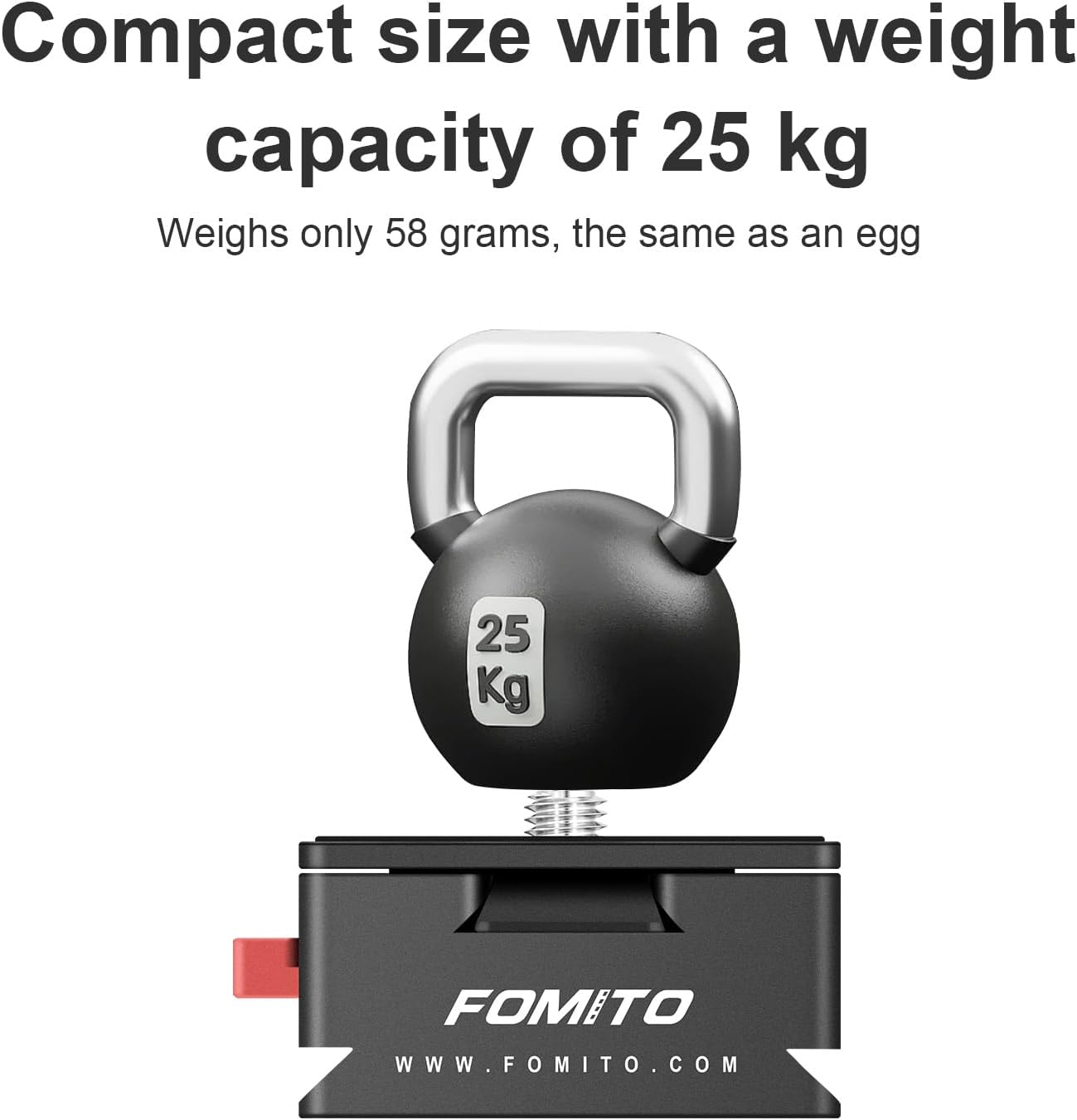 FOMITO-VK-09-grey V-Mount Mounting Base for Quick Release Plate and V-Mount Battery, Max Load-Bearing Capacity 55.12lbs/25kg, with 1/4 Threaded Hole with Cameras Stabilizers Slider Tripods etc - F0032