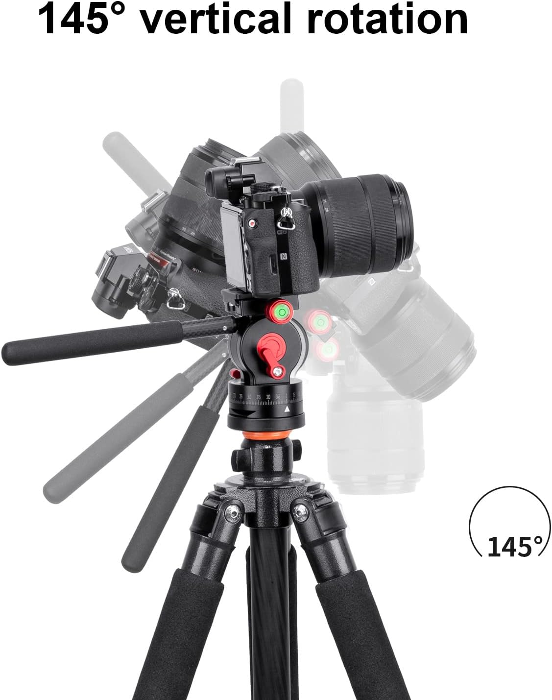 FOMITO Tripod Fluid Head with Quick Release Plate