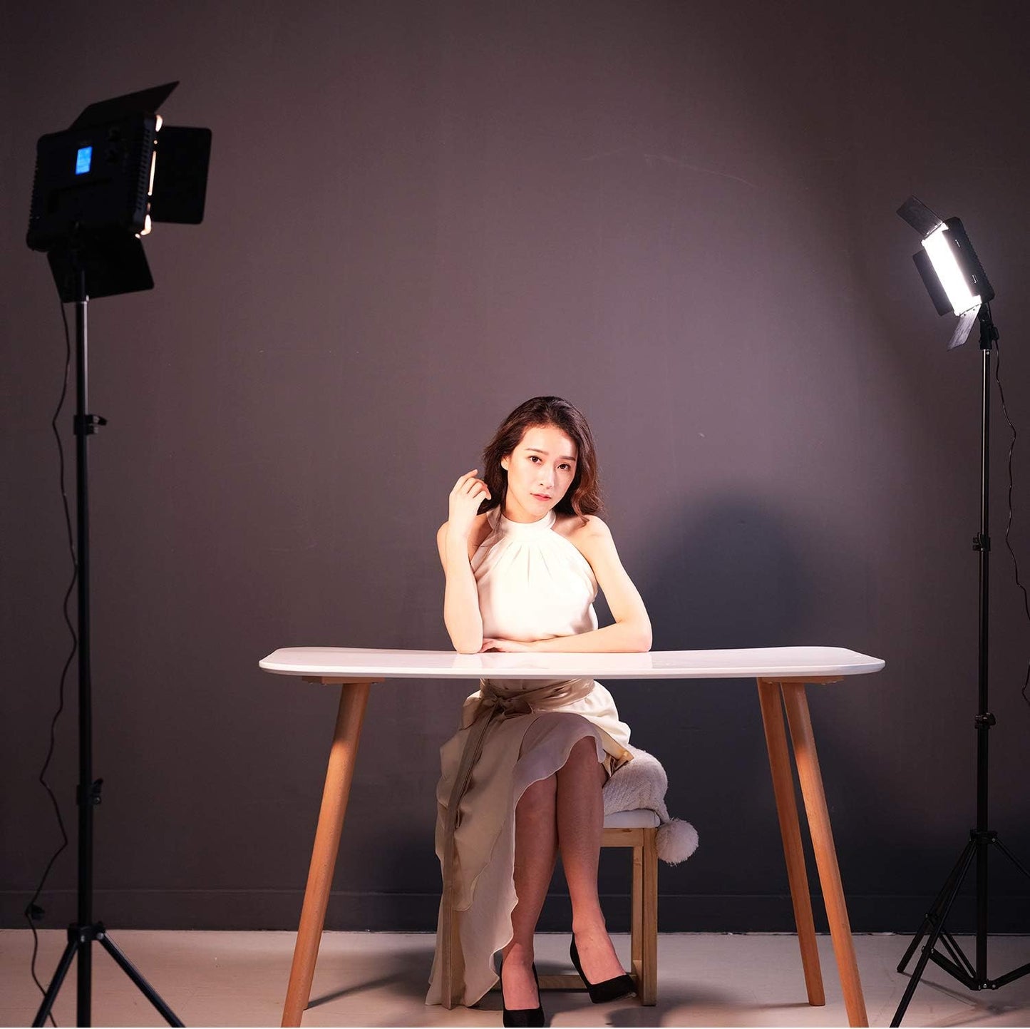 3 Pack VILTROX Bi-Color 45W/4700LM Dimmable Studio Video Light kit with 75 inch Light Stand for Portrait Wedding News Interview Photography