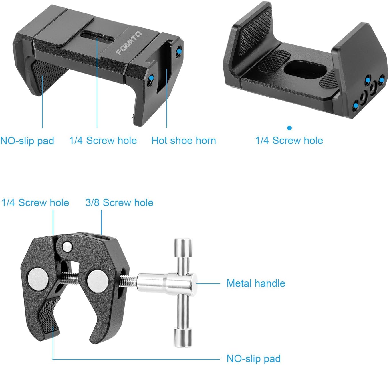 FOMITO-J3A Holder with V-Mount Battery Clamp-F0040