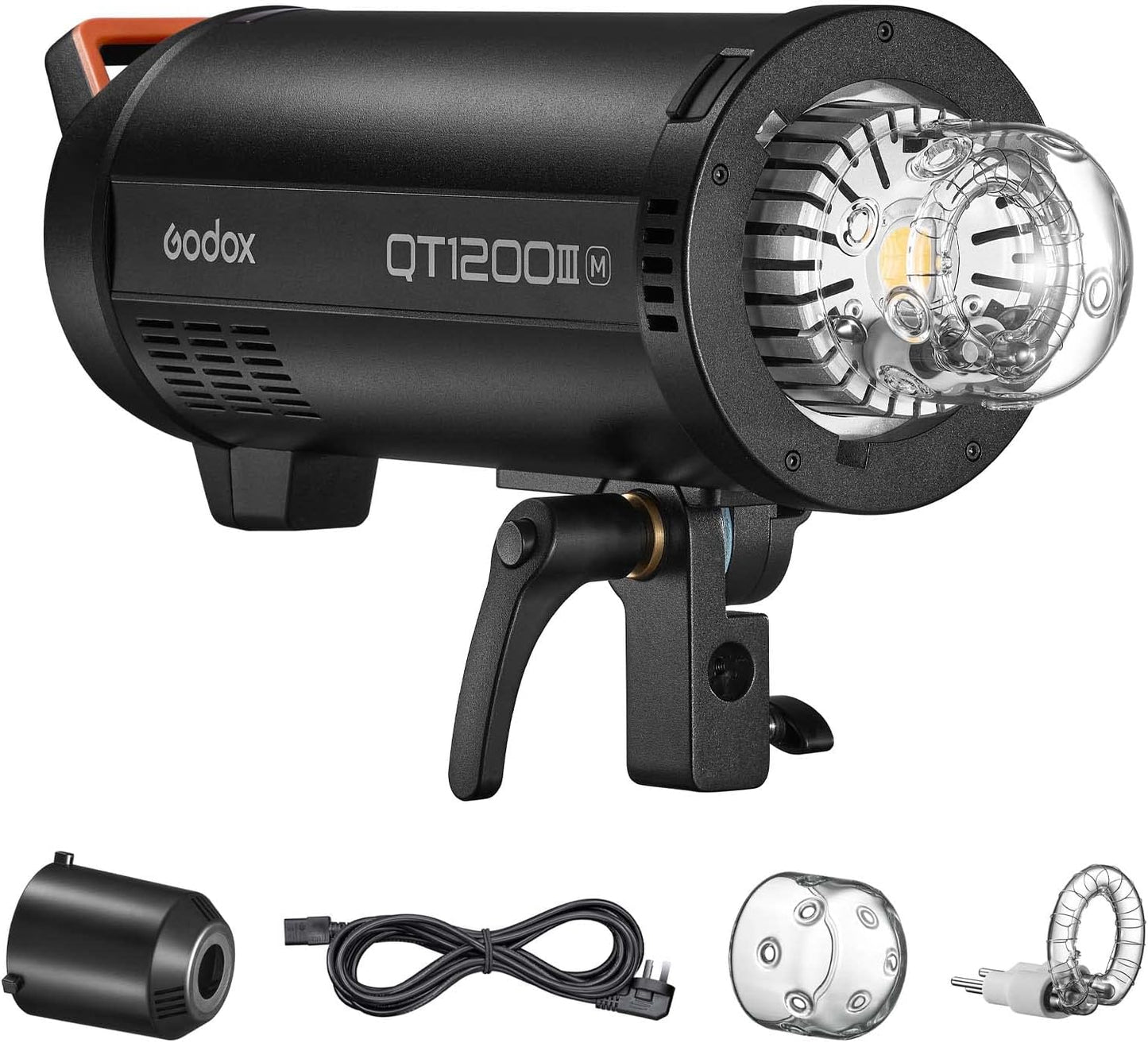 GODOX QT1200IIIM Studio Strobe Flash Light 1200W GN105 1/8000s High Speed Sync Photography Lighting Built in 2.4G Wirless System 40W LED Modeling Bulb LCD Panel with M/Multi/HSS Flash Mode