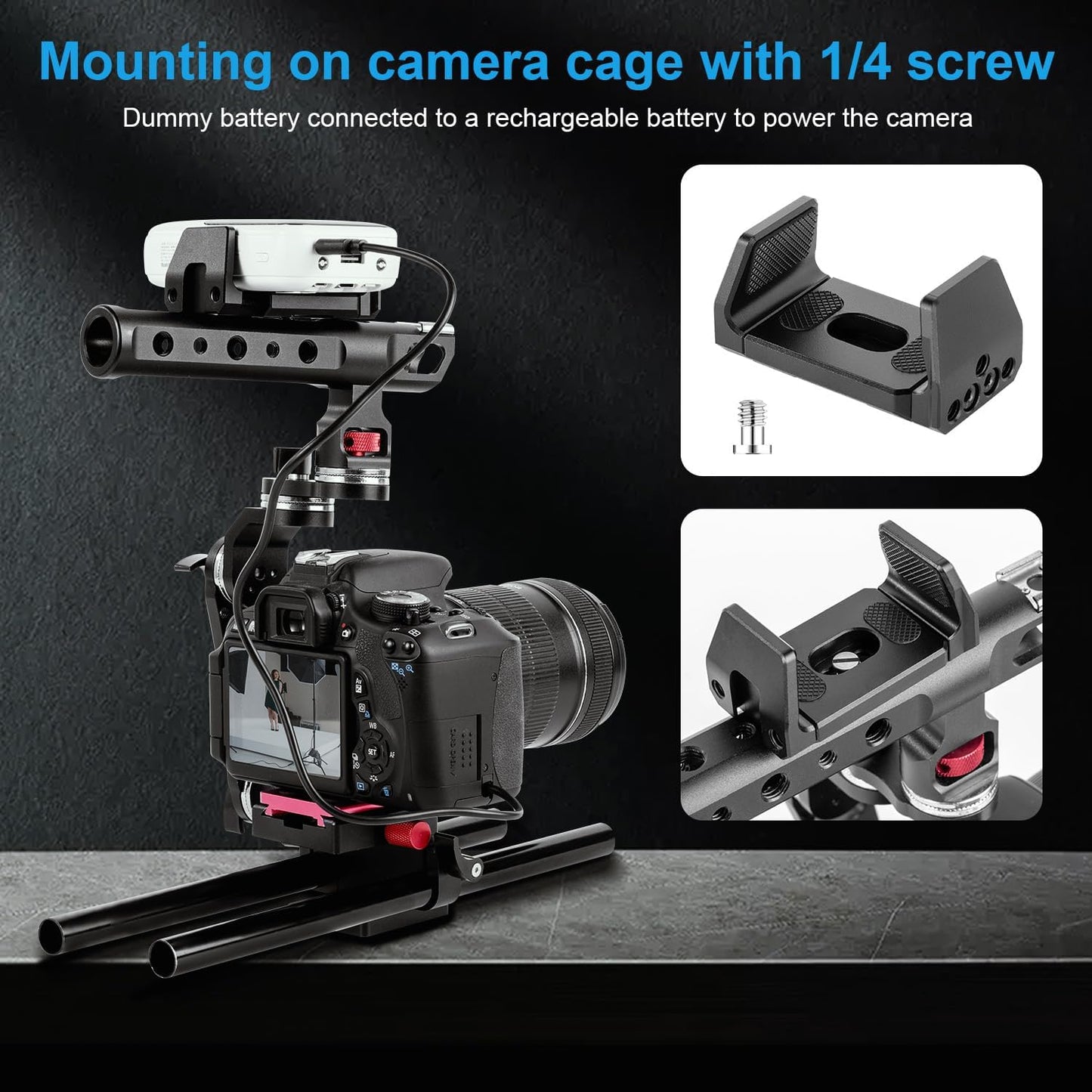 FOMITO-J3A Holder with V-Mount Battery Clamp-F0040