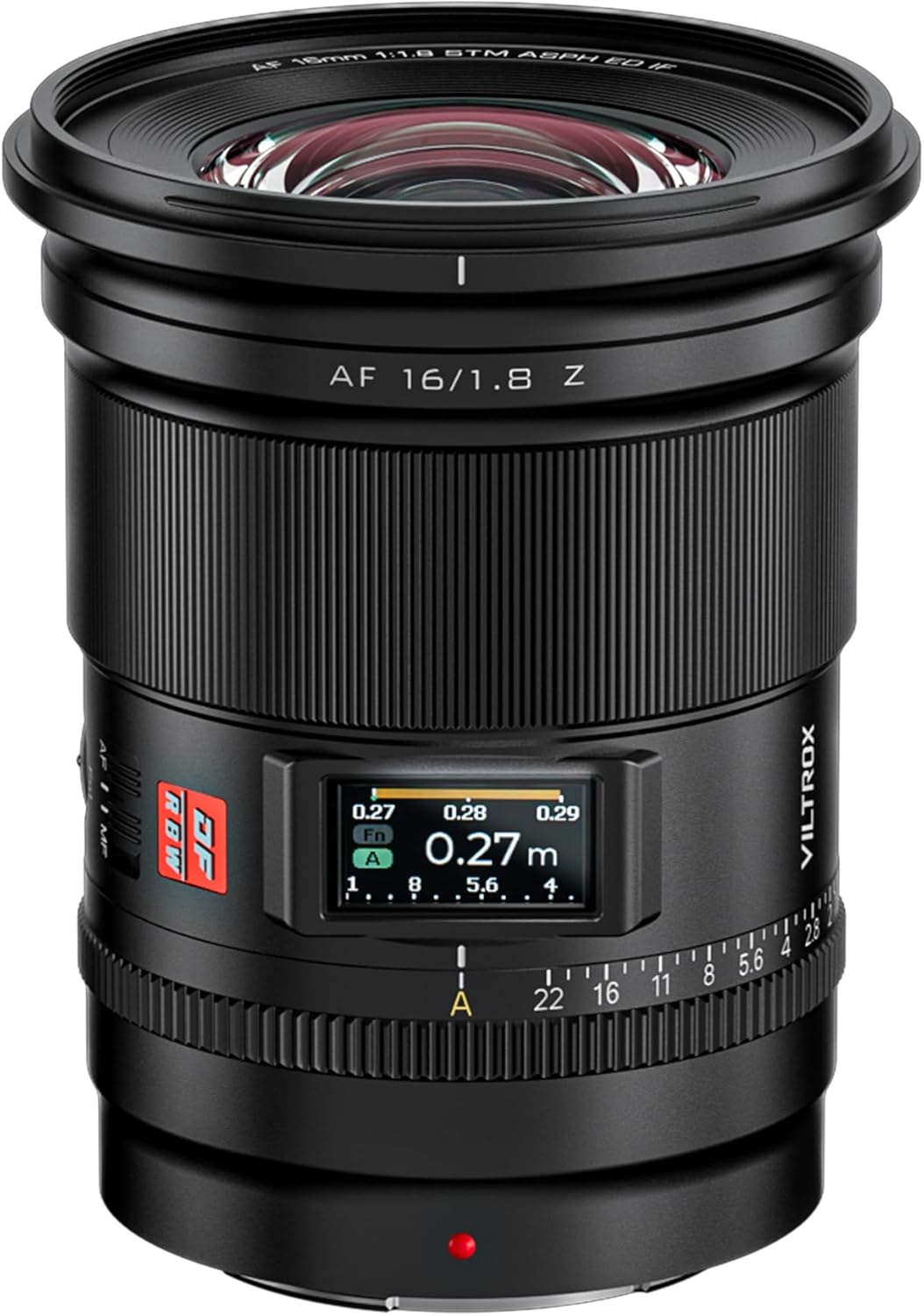 VILTROX AF 16mm F1.8 Z Full Frame Lens for Nikon Z-Mount, AF 16mm F/1.8 Z with Built-in LCD Screen Wide Angle Lens for Nikon Z Mount Z7 Z7ii Z8 Z8ii Z9 Zf Z30 Z50 Zfc