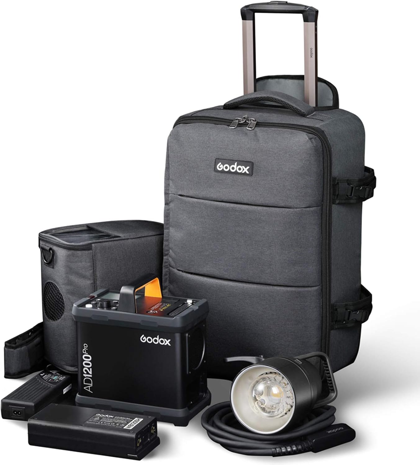 Godox AD1200Pro 1200Ws TTL Power Pack,0.01-2s Recycle Time, Can Suppress Sunlight in Outdoor Bright Light Shooting Environment, with HSS High-Speed Synchronization Anytime Anywhere