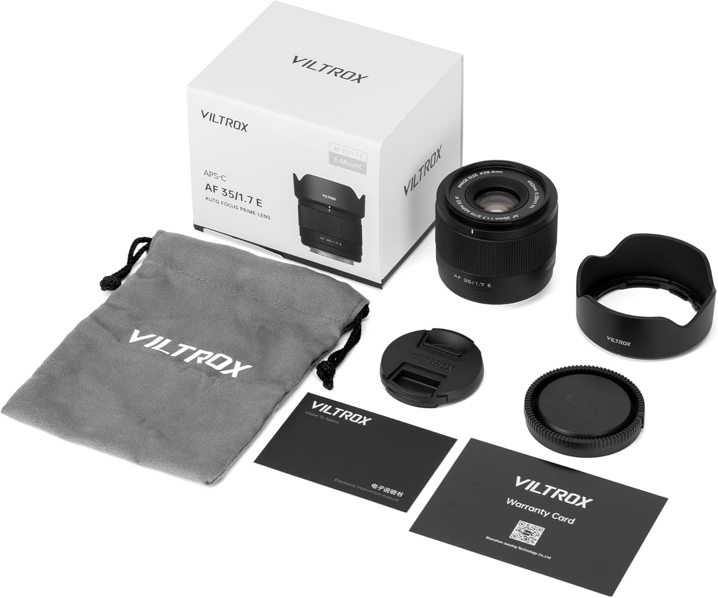 VILTROX 35mm f1.7 E, AF 35mm F1.7 E Mount Lens for Sony E, Auto Fcous APS-C Large Aperture Prime Lens for Sony ZV-E10 II EV10 a6700 a6600 a6400 a7c ii a7rv a7iii