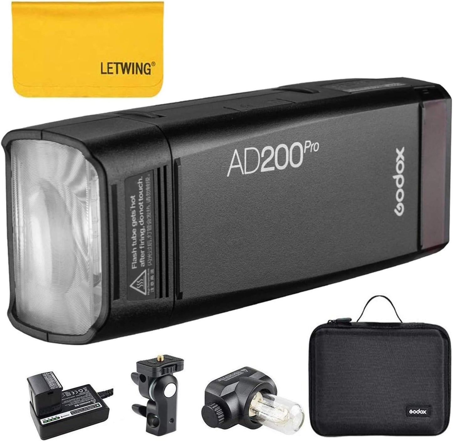 GODOX AD200 Pro II AD200Pro II Strobe Flash, TTL 200W Pocket Flash HSS 1/8000s, One-Tap Wireless Sync, Enhanced Color Screen, Photography Lighting for Canon, Sony, Nikon, Fuji, Olympus, Panasonic