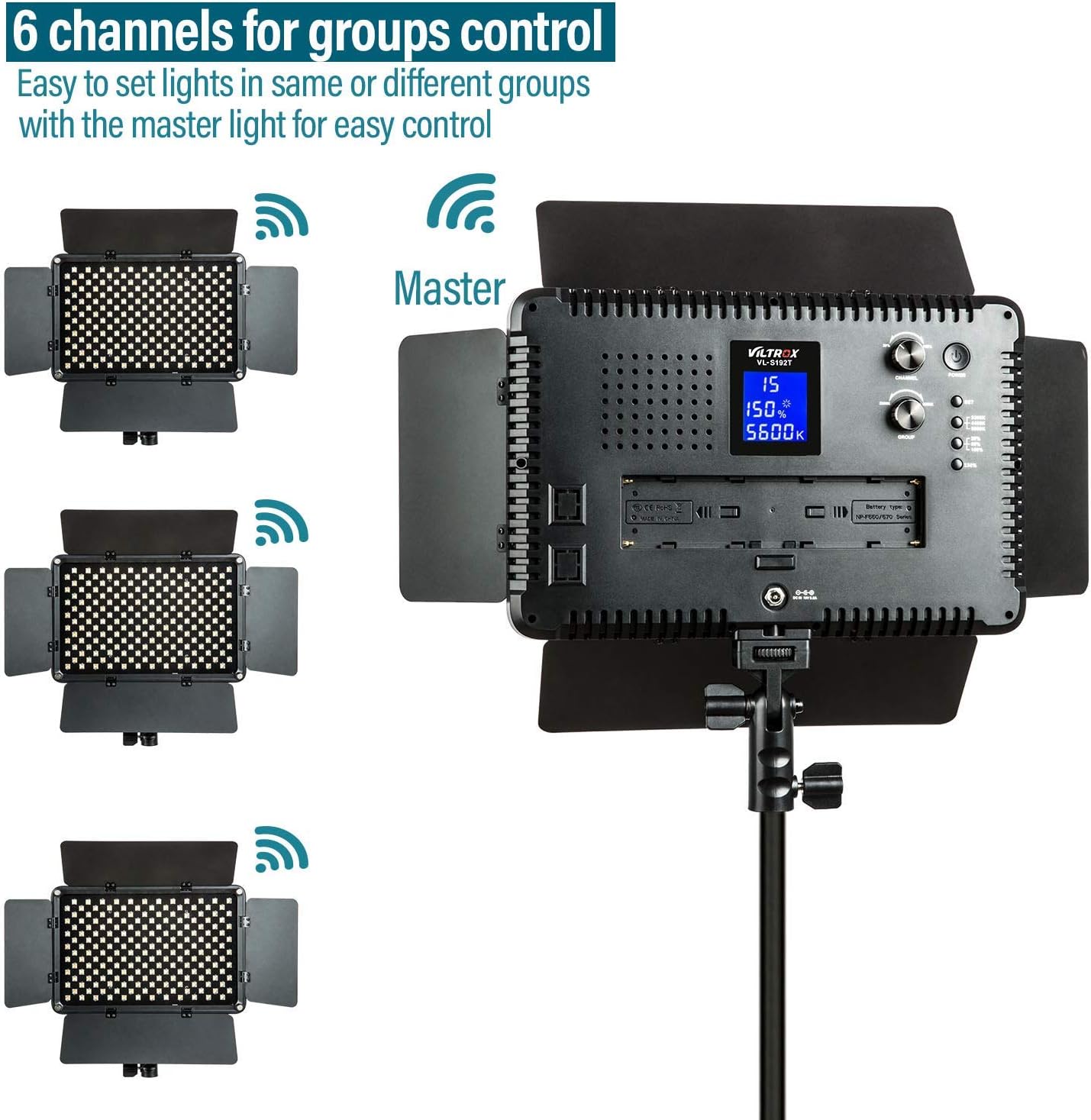 3 Pack VILTROX Bi-Color 45W/4700LM Dimmable Studio Video Light kit with 75 inch Light Stand for Portrait Wedding News Interview Photography