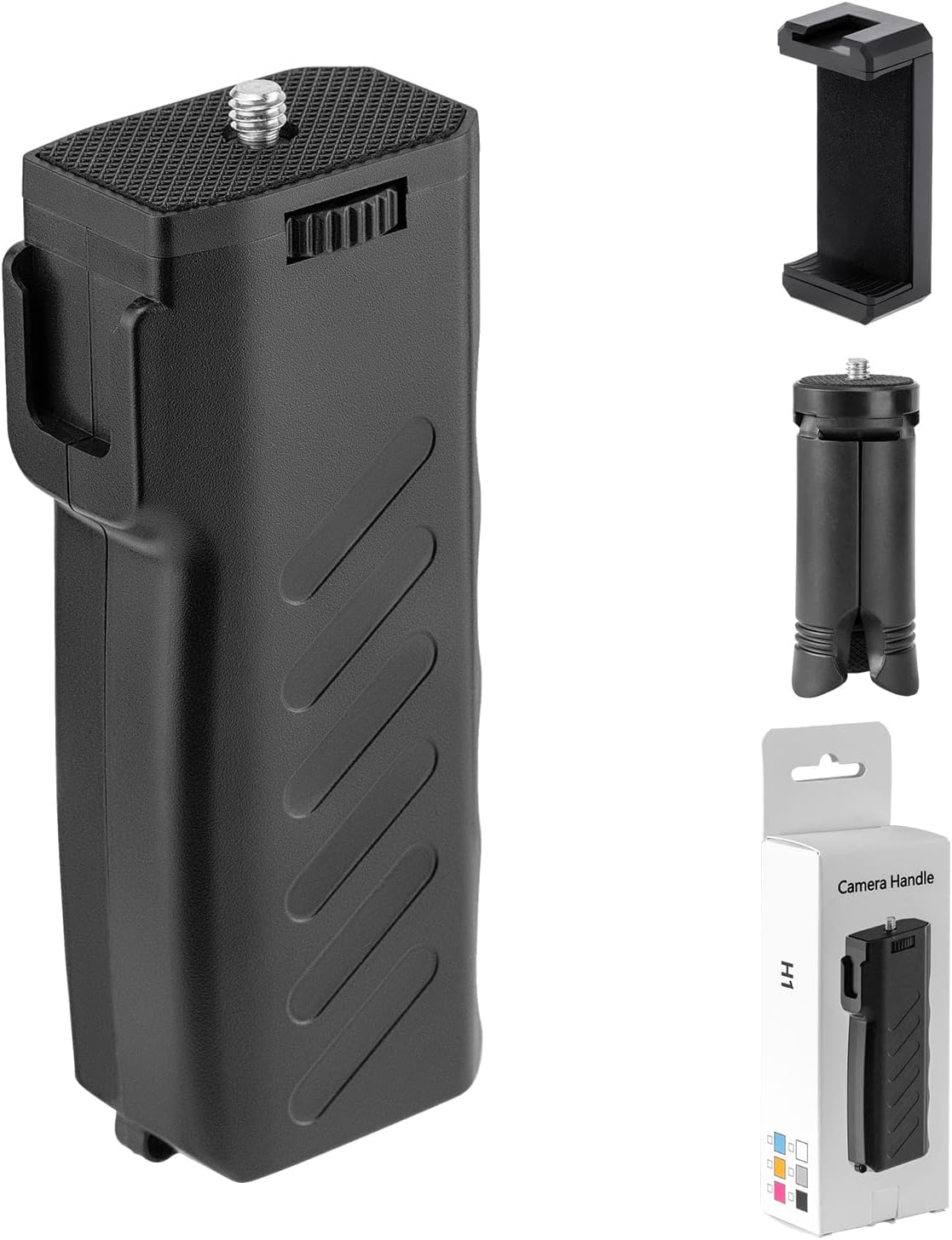 Fomito H1 Camera Handle Grip Stabilizer - Camera Grip Handle. Pistol Grip with 1/4" Screw and Fit for Sport/DSLR/SLR Cameras, Cell Phone Holders.Perfect for Photography, Weddings, Vlogs(White)