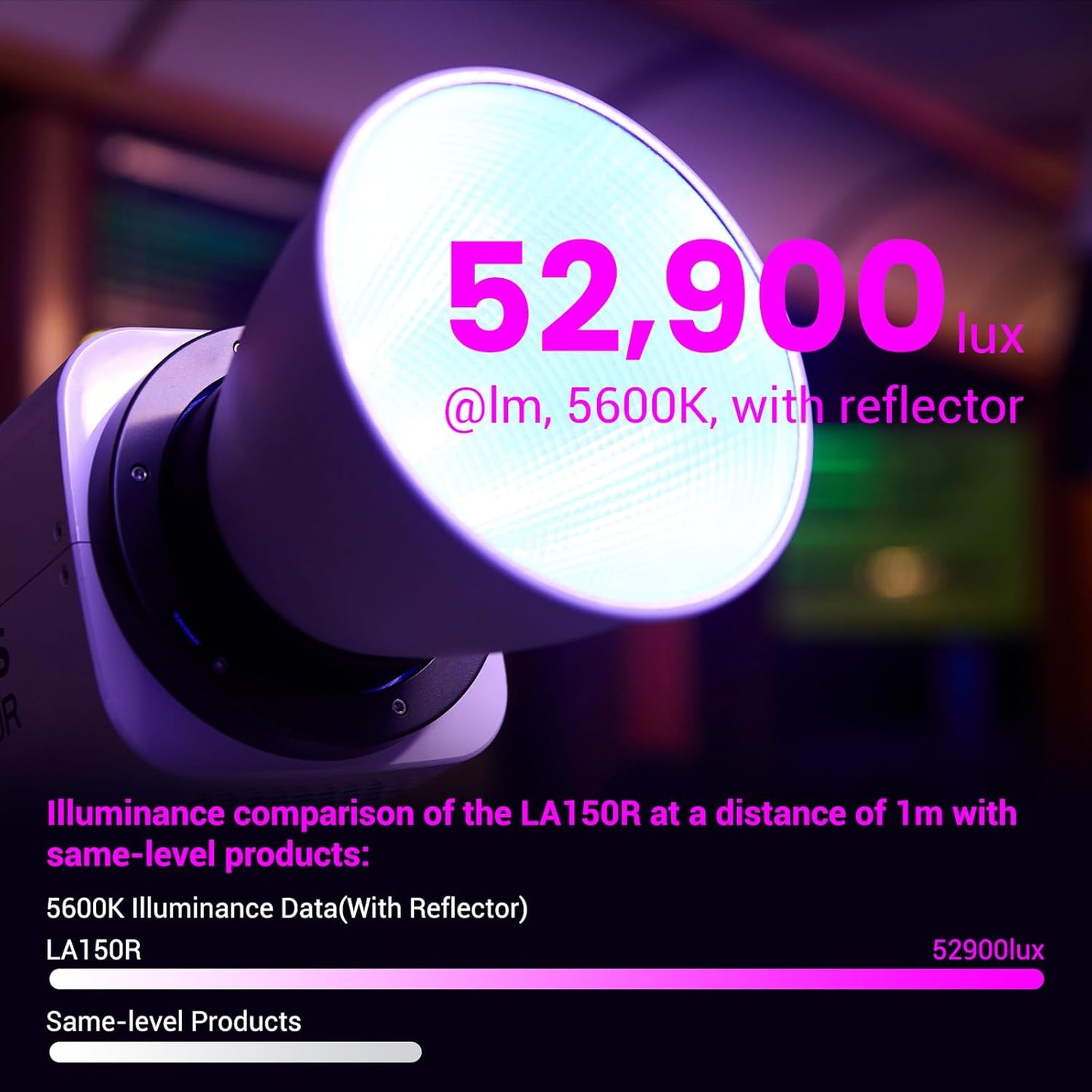 Godox LA150R LED Video Light, 165W Continuous LED Light, RGBW Full Color 1800K-10000K, 14 Light Effects, APP Control, Bowens Mount Studio Light for Photography Video Recording