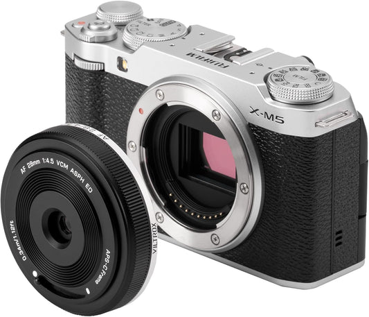 VILTROX 28mm f4.5 Pancake Lens Fuji x, AF 28mm f4.5 X Mount Lens for Fujifilm, Fixed Aperture F4.5 Fuji x Mount for Fujifilm X-T5 X-H2 X-T50 X-M5 X-T30 II X-Pro3 X-S20 X-E4