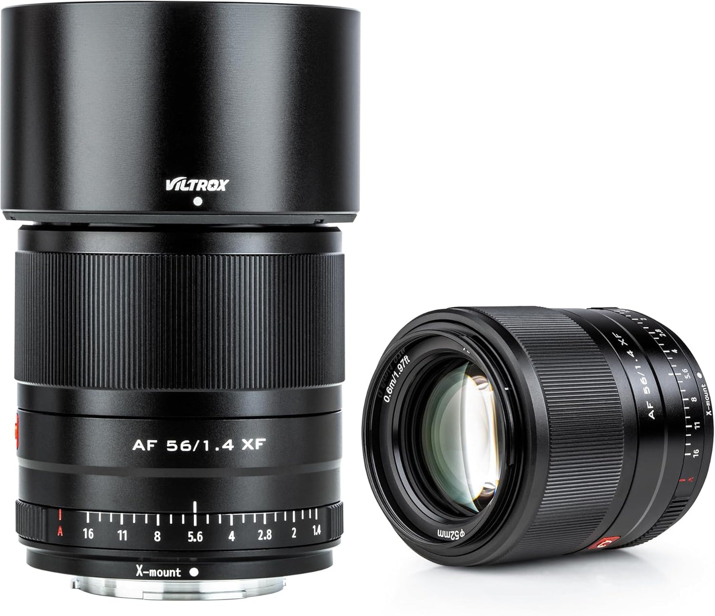VILTROX 56mm F1.4 STM APS-C Frame Auto Focus Standard Prime Lens for Fuji Fujifilm X-Mount Mirrorless Digital Camera X-M1 X-H1 X-PRO3 X-PRO2 X-T4 X-T3 X-T2 X-S10 X-T30 X-T20 X-T200 Black