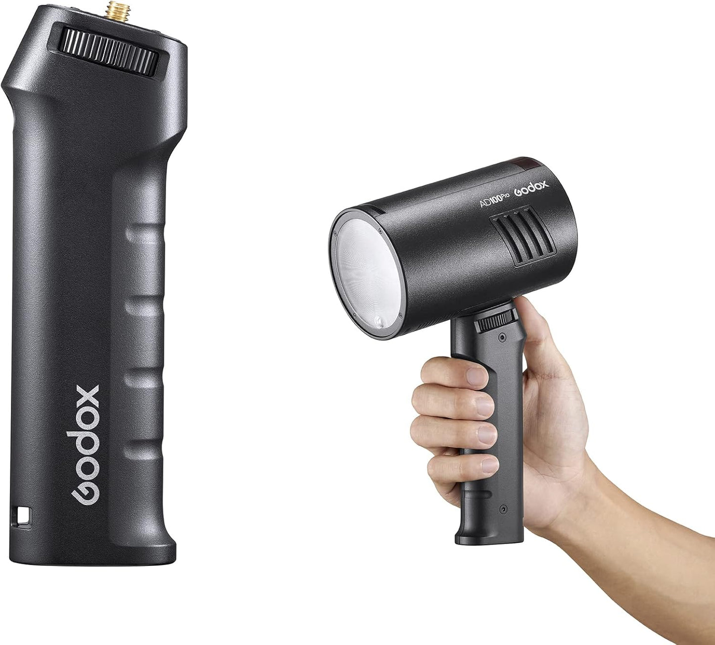 Godox FG-100 Flash Grip, Portable Bracket Handle Speedlite Holder Stabilizers with 1/4" Screw, Compatible with Godox AD100pro, AD200pro, AD300pro and Other Flash/LED Light