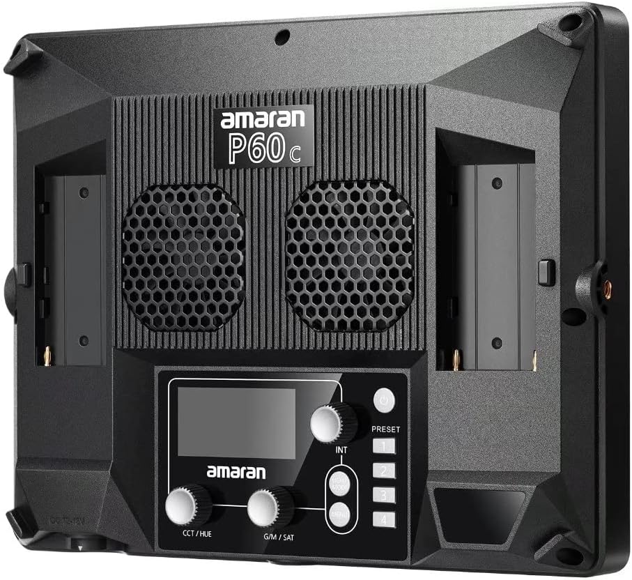 Aputure Amaran P60C RGBWW Video Panel Light,Color Temperature 2500K-7500K,60W,CRI95+/TLCI 96+,5900lux@1m,10 Light Effects,with Softbox,Support App