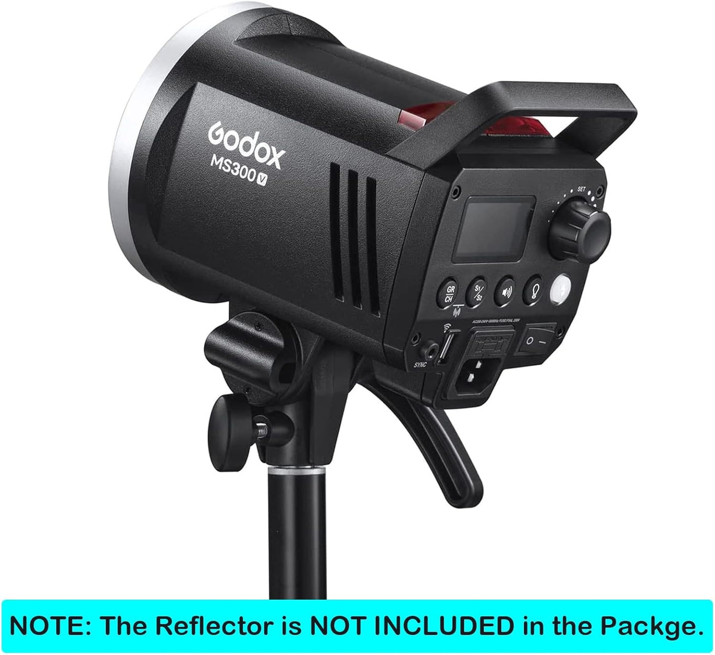 Godox MS300V 300W Studio Flash 5800±200K 0.1~1.8S Recycle Time with LED Modeling Lamp LED Light Strobe Flash Monolight for Studio, Portrait, Commerce Photography, etc (MS300 Upgraded Version)