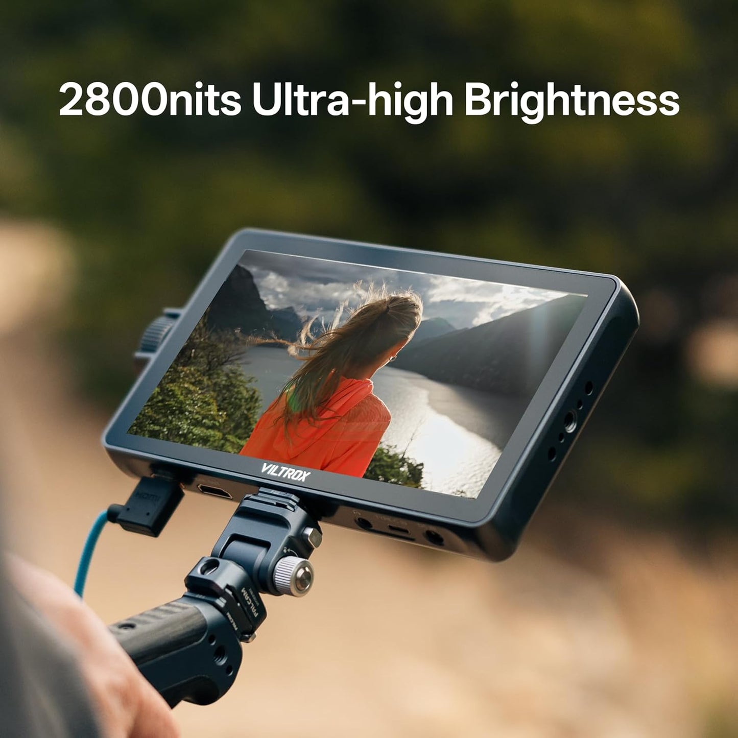 VILTROX DC-A1 2800nit Video Field Monitor, 7 Inch Touchscreen 60Hz 4K Camera External Monitor with Cooling Fans, 1920x1080 DSLR Monitor 4K HDMI in/Out, 170° Wide Angle
