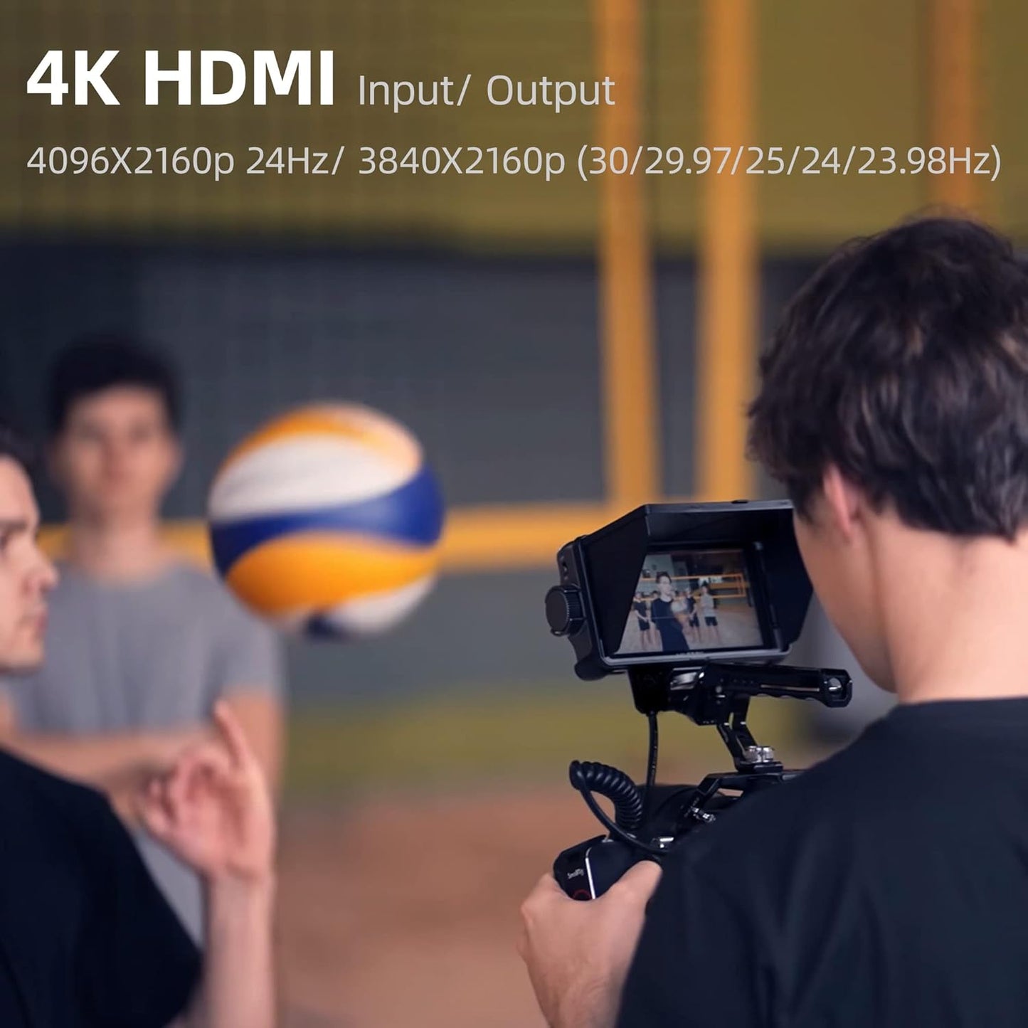 VILTROX 5.5 Inch 1200nits 4Kp30 HDMI Video Field Monitor, 10bit HDR Daylight Viewable 1920 x 1080 Portable Monitor Recorder, Hot Shoe Mount, Battery, Sunshine Hood