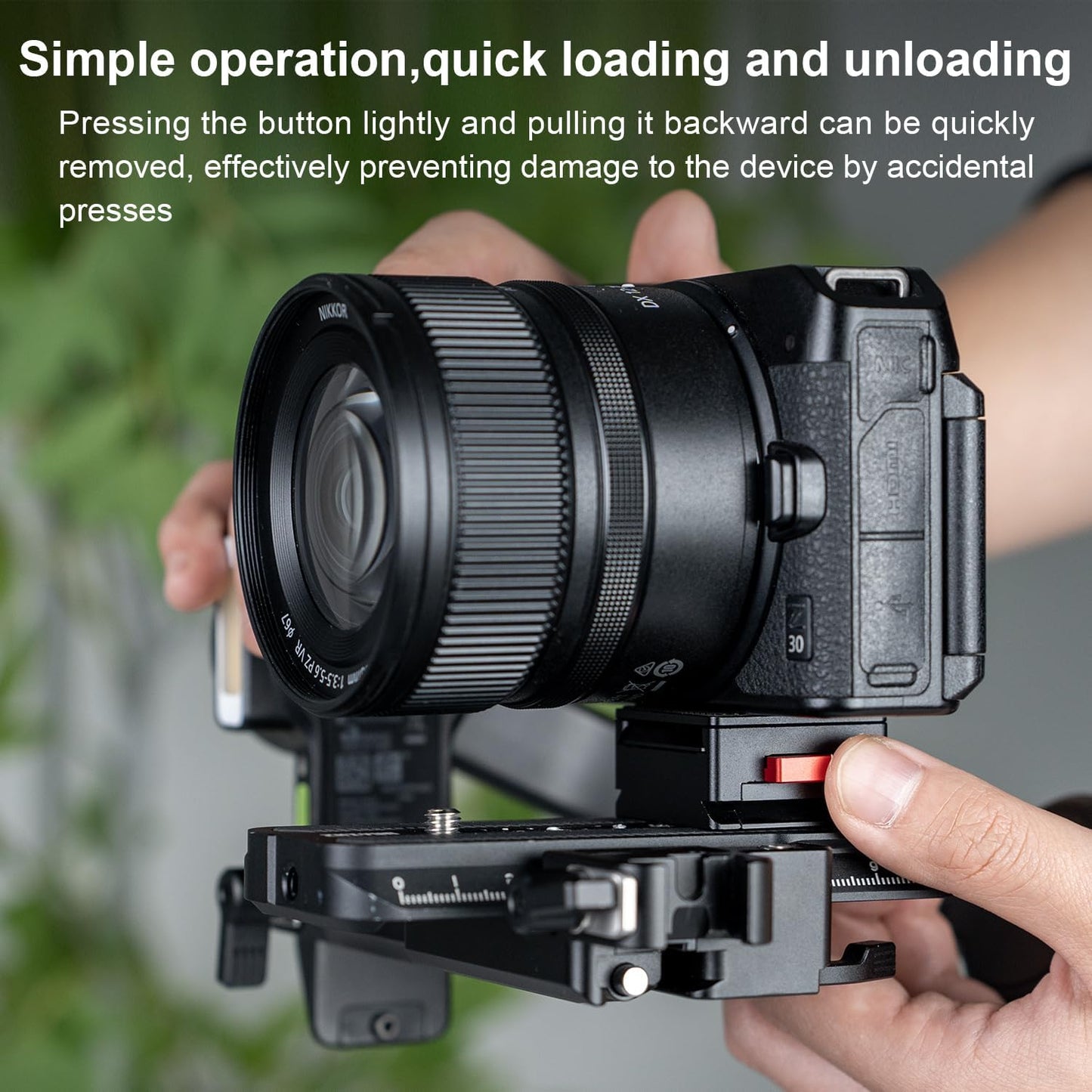 FOMITO-VK-09-Red V-Mount Mounting Base for Quick Release Plate and V-Mount Battery, Max Load-Bearing Capacity 55.12lbs/25kg, with 1/4 Threaded Hole with Cameras Stabilizers Slider Tripods etc-F0033