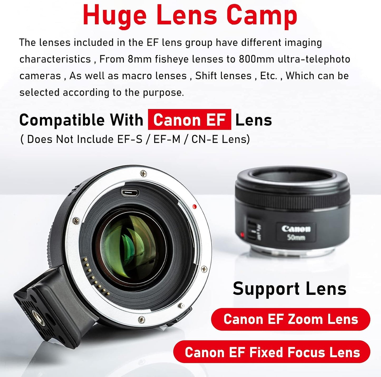 VILTROX EF-E II 0.71x Auto Focus Reducer Speed Booster Adapter for Canon EF to Sony E-Mount Camera a9 a7r iii a7r ii a7iii a7s a6500 a6300