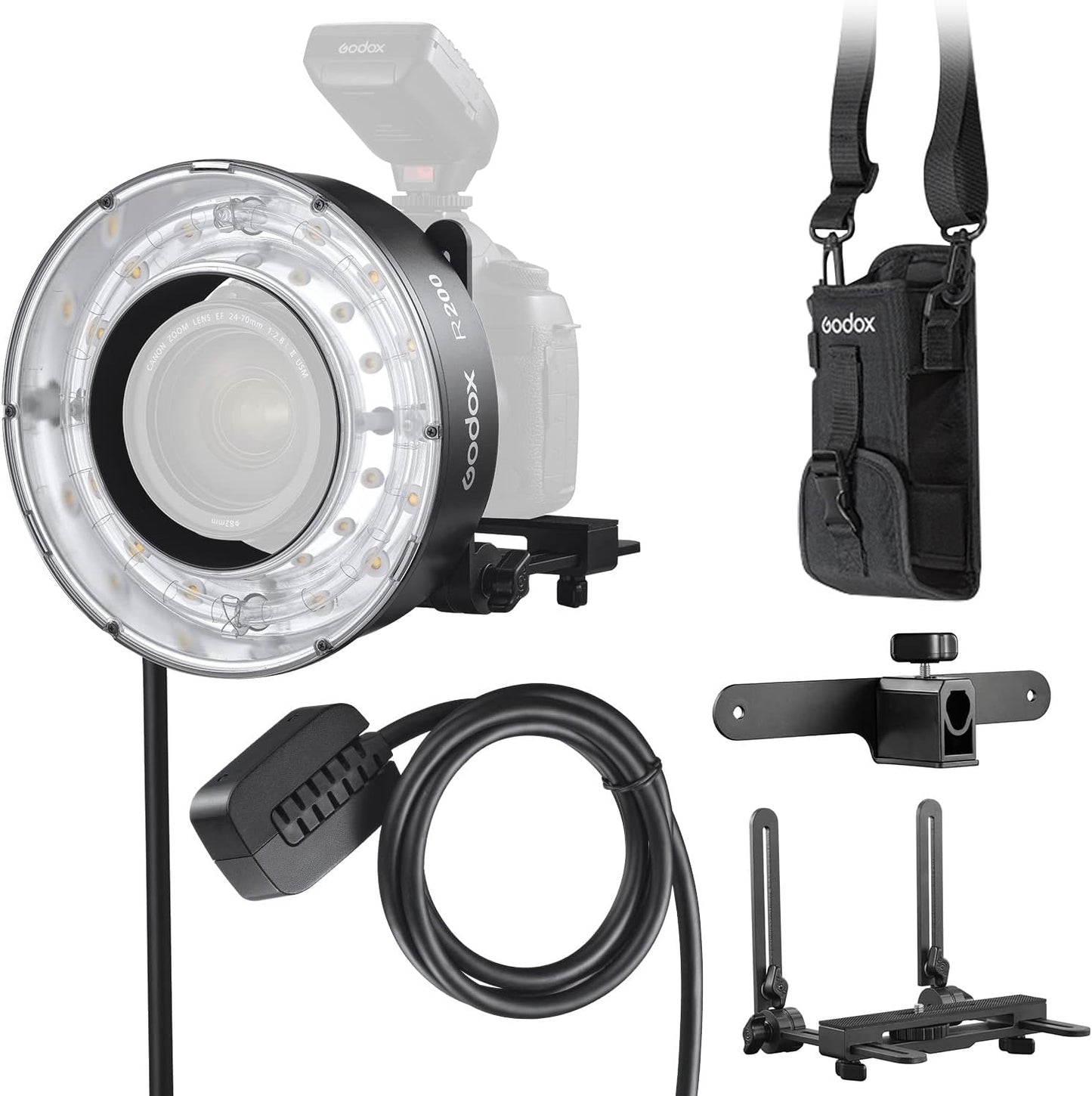 Godox R200 Ring Flash Head Macro Ring Flash for Godox AD200 Pro AD200Pro Outdoor Portrait Shooting and Wedding Shooting