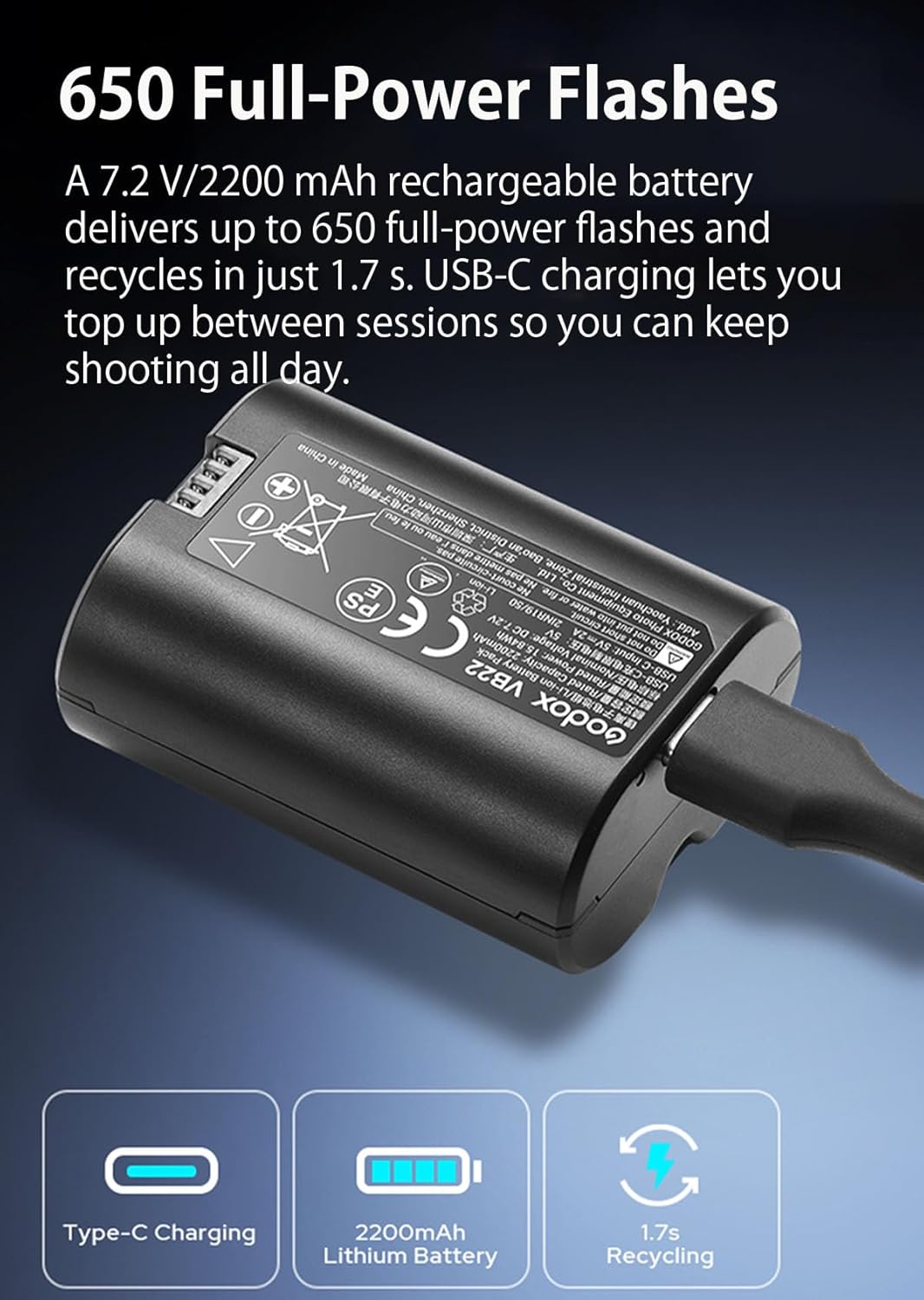 Godox V480 for Sony GODOX TTL Flash – GN50/1.7s Recycle/650 Flash Time/HSS/Smart Distance Readout/10 Level LED Modeling lamp/2.0” Touchscreen/2.4G Wireless System/TTL Camera Flash for Sony ZV-E10 etc.