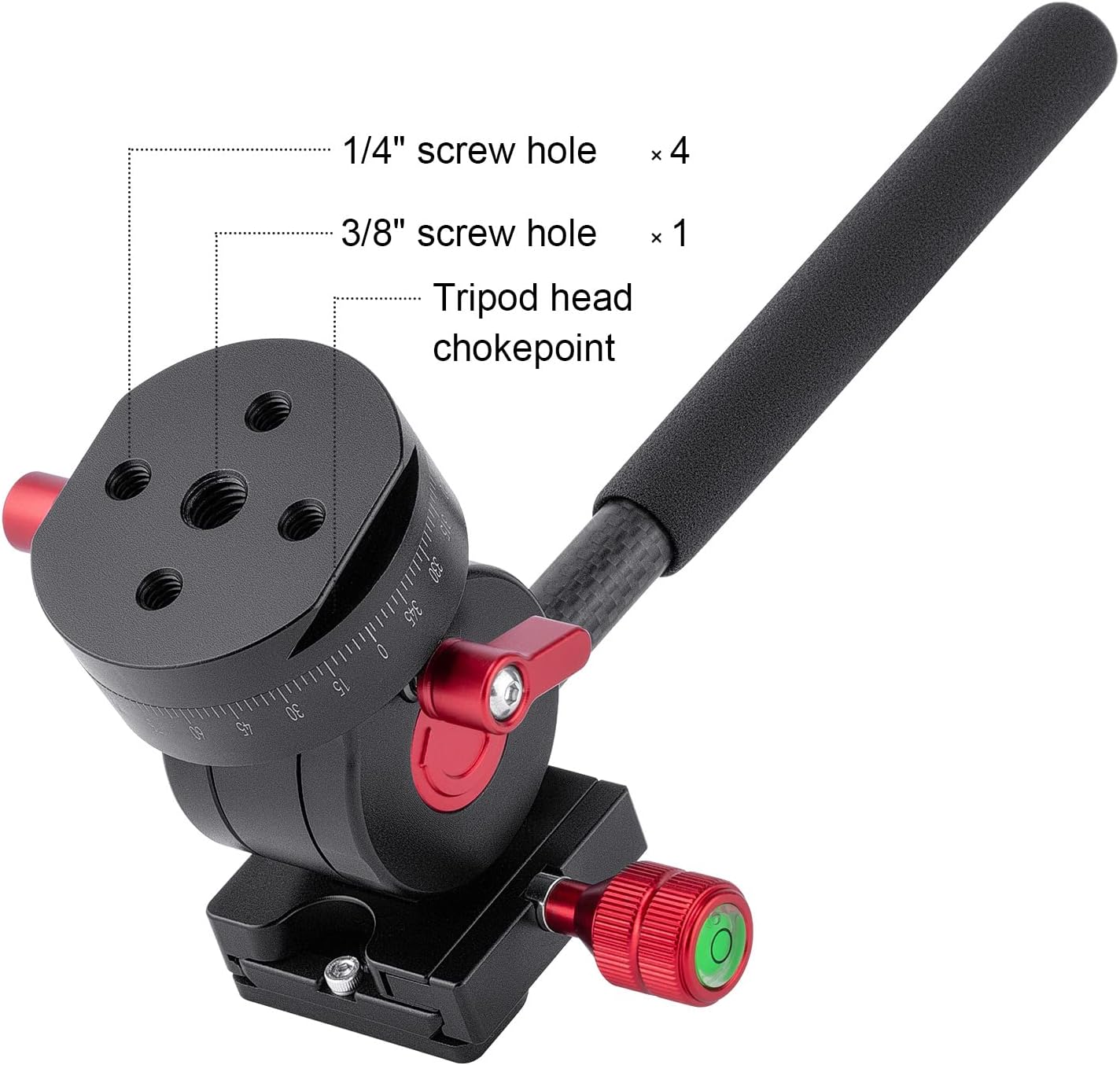 FOMITO Tripod Fluid Head with Quick Release Plate