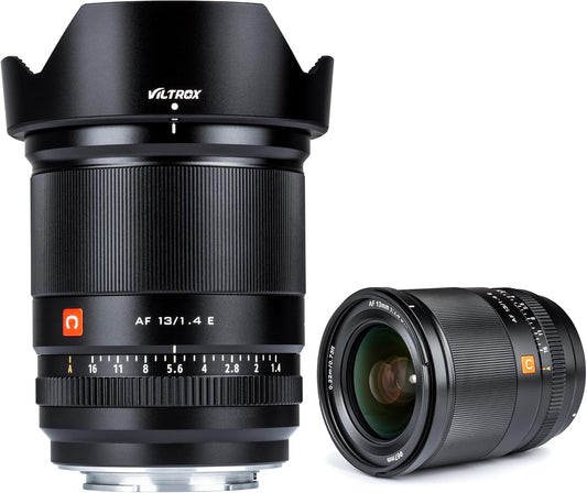 VILTROX 13mm F1.4 f/1.4 e Mount Lens, Super Wide Angle APS-C Prime Lens for Sony e Mount mirrorless Cameras ZV-E10 a600 a6600 a6100 a6000 a7 Black
